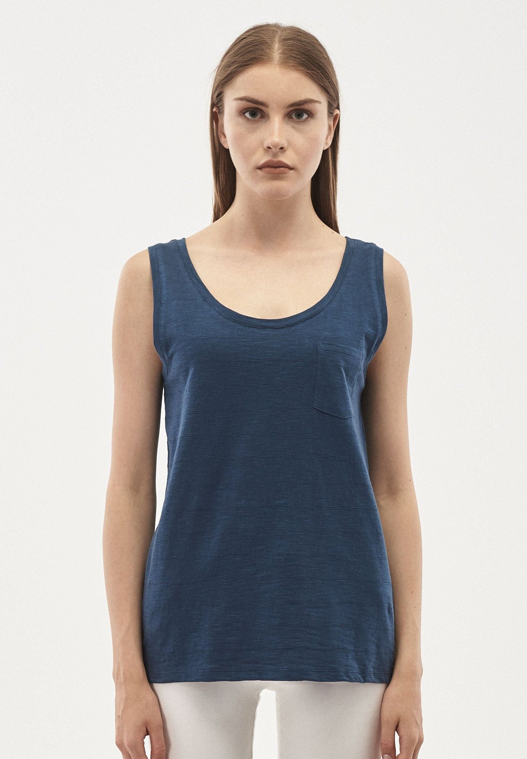 Canotta in cotone biologico con taschino sul petto