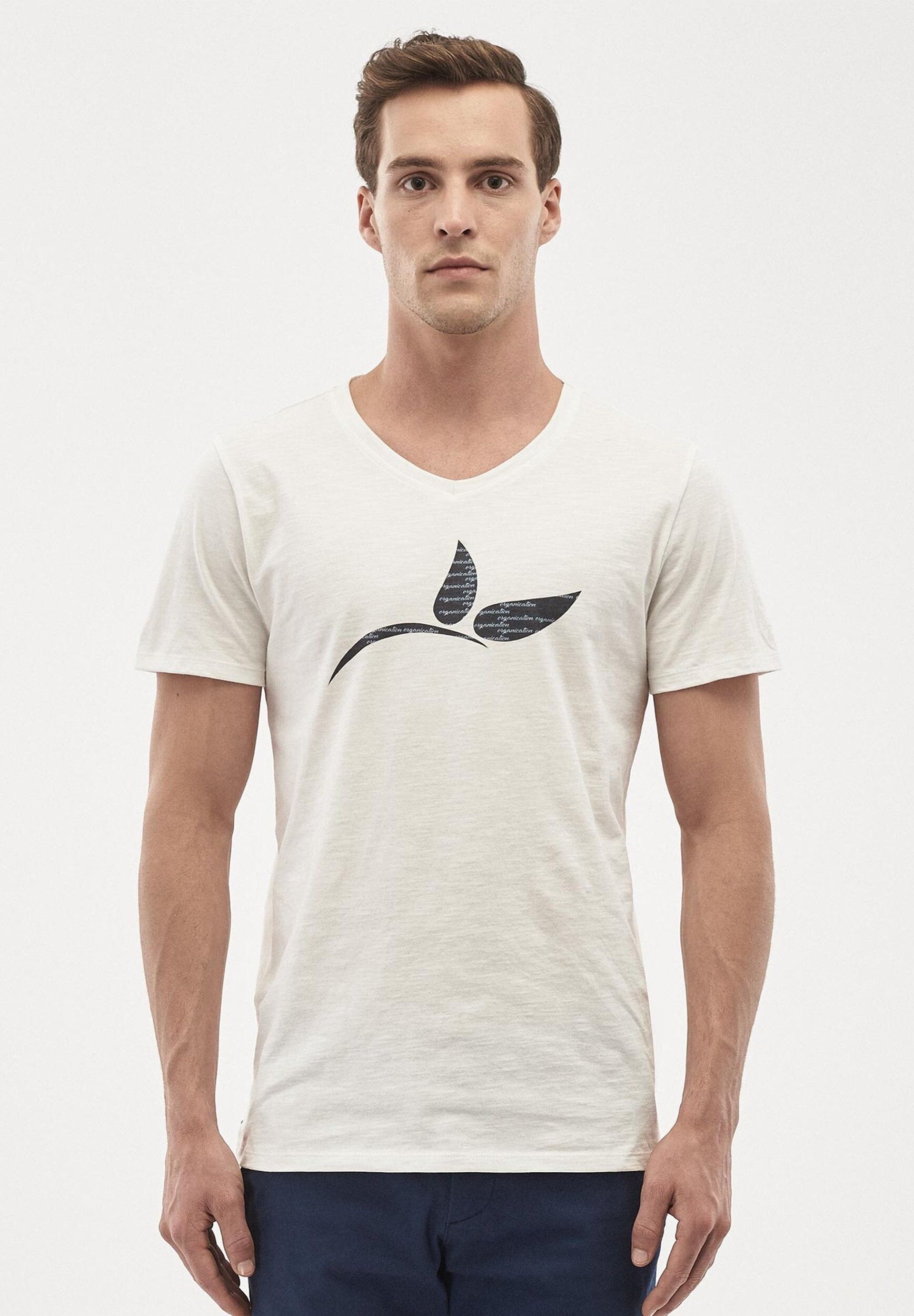 T-shirt in cotone biologico con stampa logo