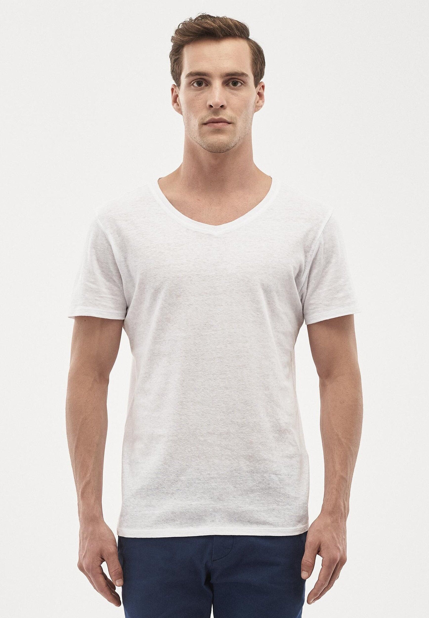 T-shirt realizzata in un misto lino-cotone biologico