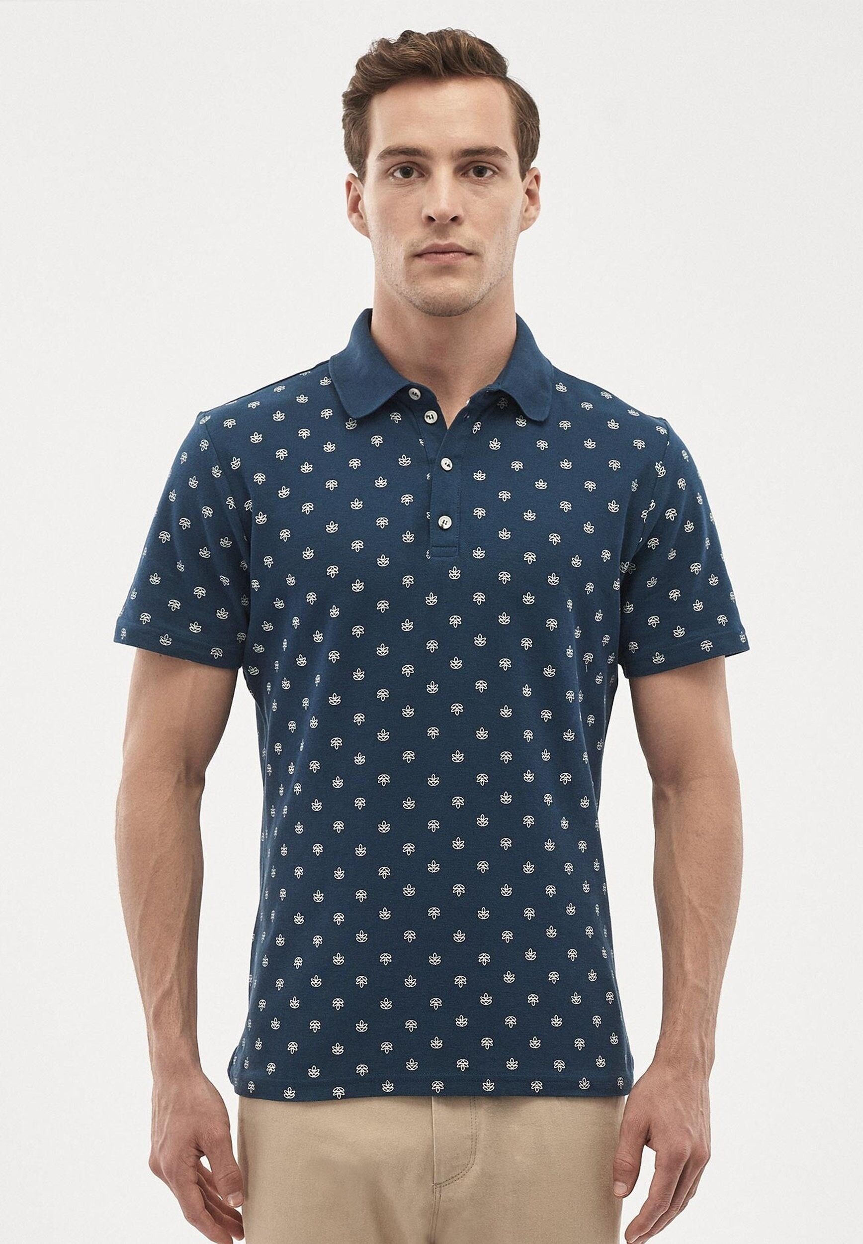 Polo realizzata in cotone biologico con stampa all-over