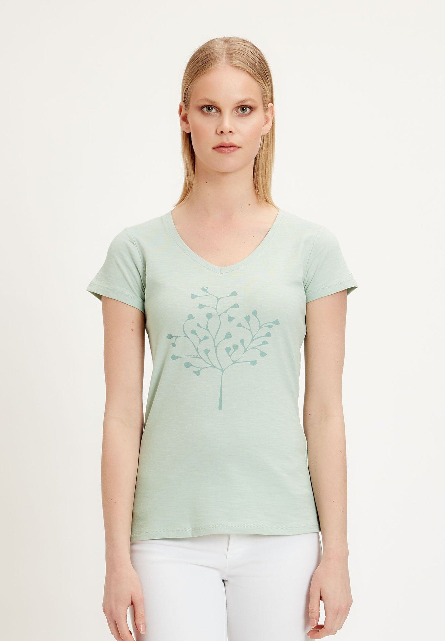 T-shirt in cotone biologico con motivo albero