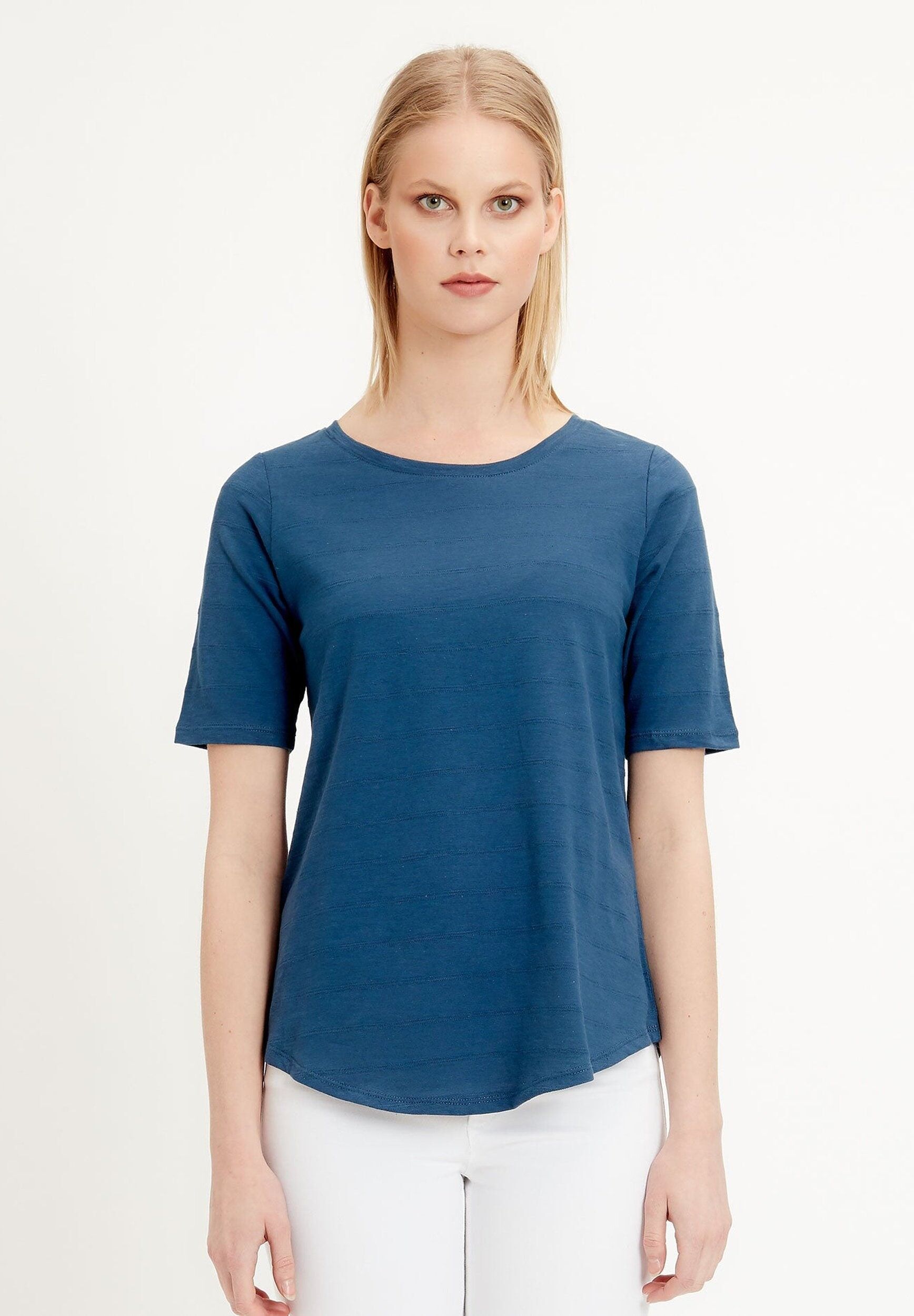 T-shirt in cotone biologico con maniche a mezza lunghezza