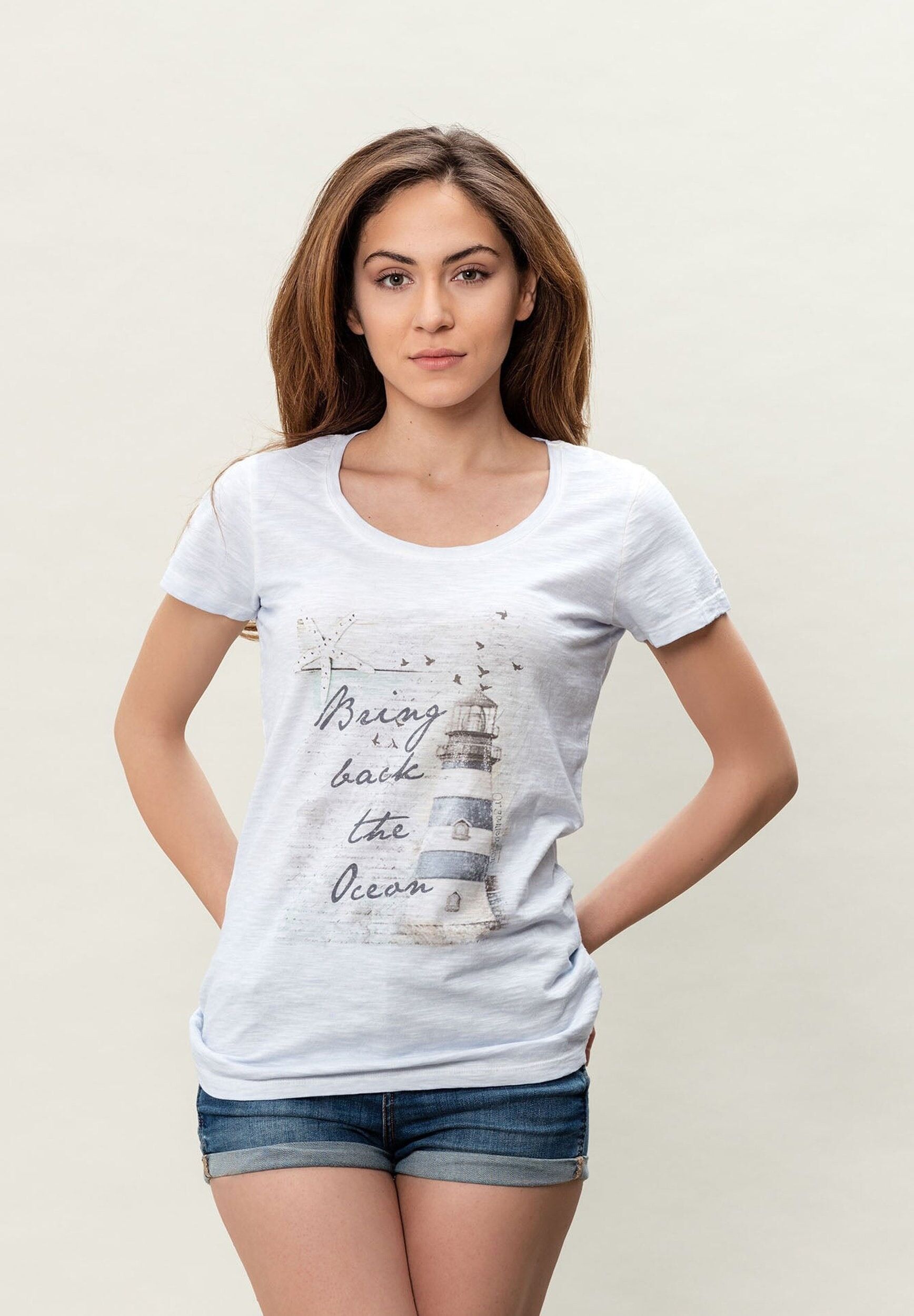 T-shirt in cotone biologico tinto a freddo