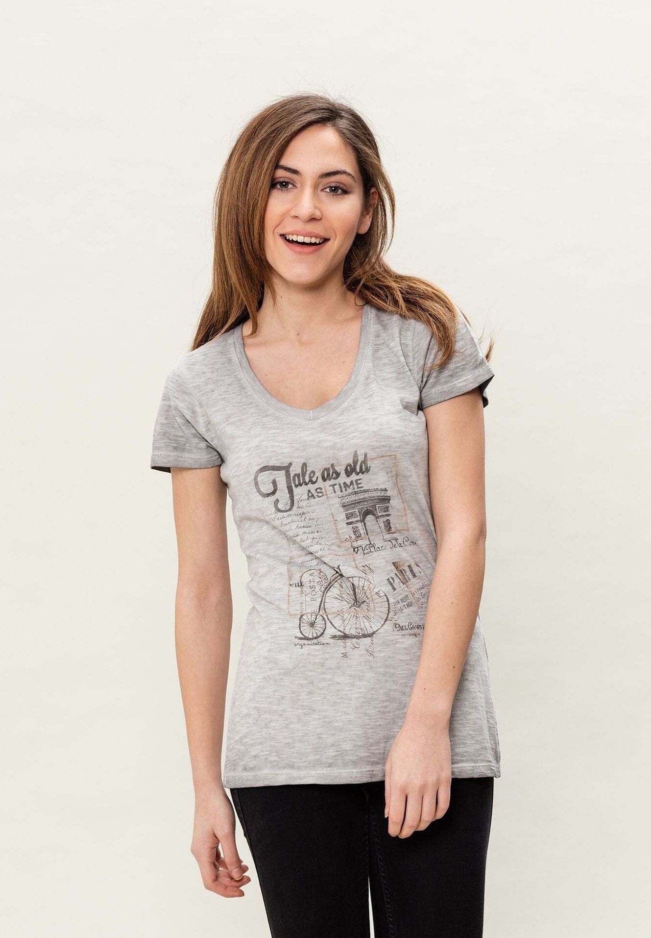 T-shirt in cotone biologico tinto a freddo