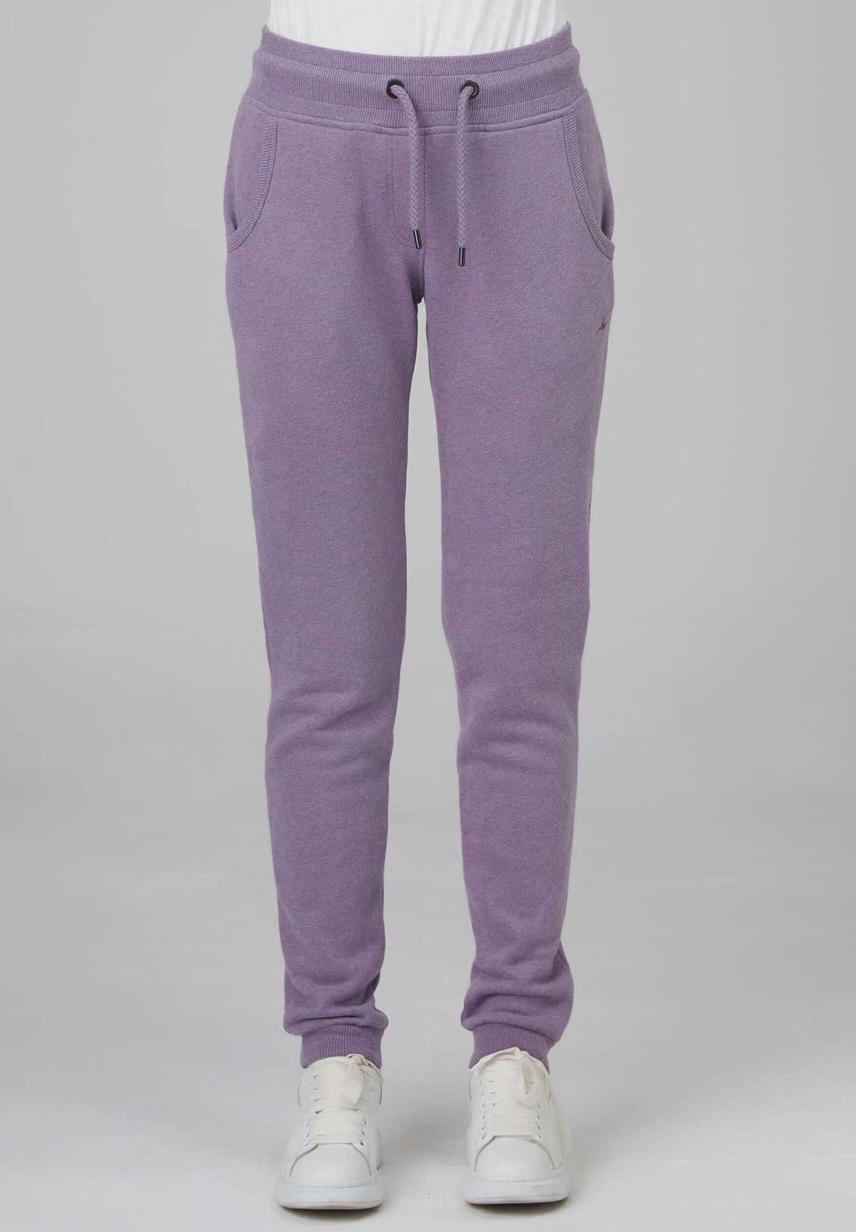 Pantaloni relax dall'aspetto mélange in cotone biologico