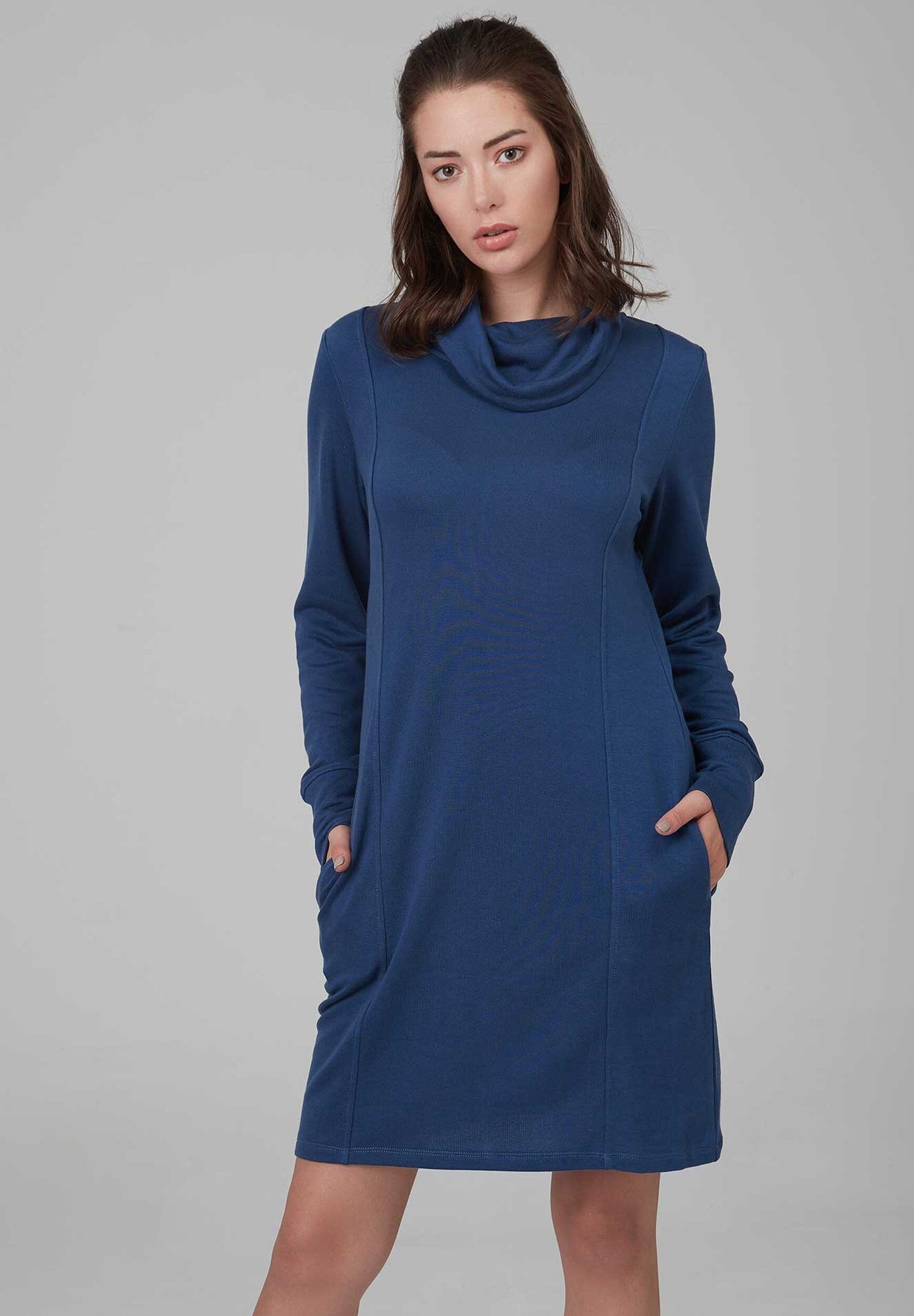 Abito a collo alto in TENCEL™ Lyocell con tasche laterali