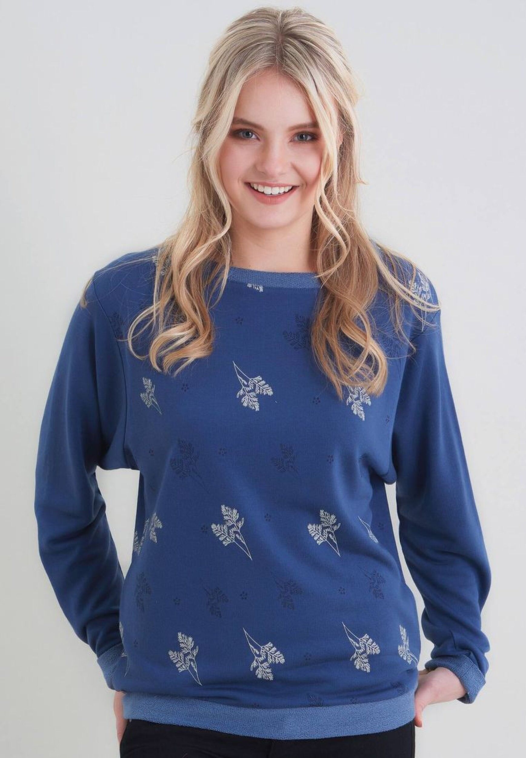 Felpa in TENCEL™ Lyocell con stampa femminile all-over