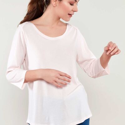 3/4 sleeve T-shirt made of TENCEL™ Lyocell and organic cotton