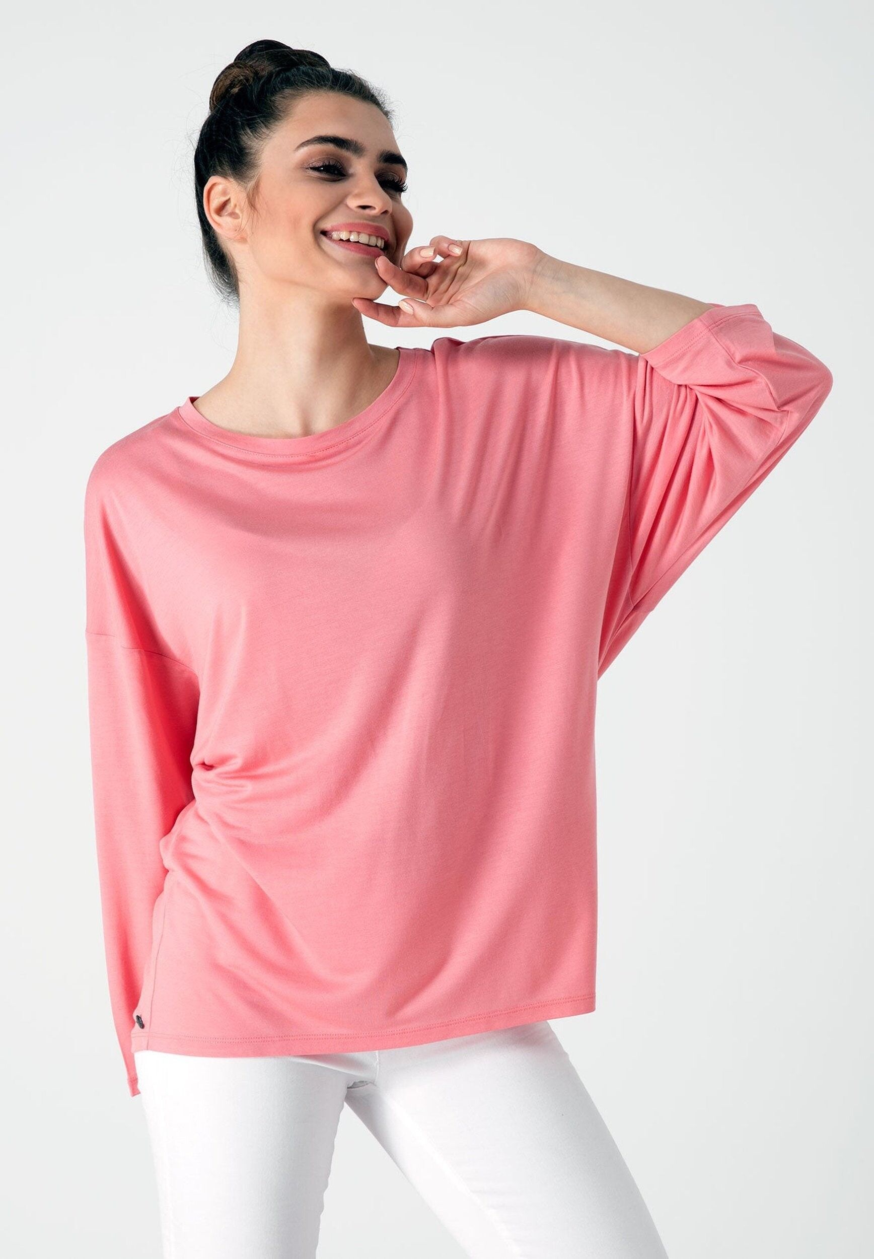 Camicetta a maniche lunghe realizzata in TENCEL™ Lyocell