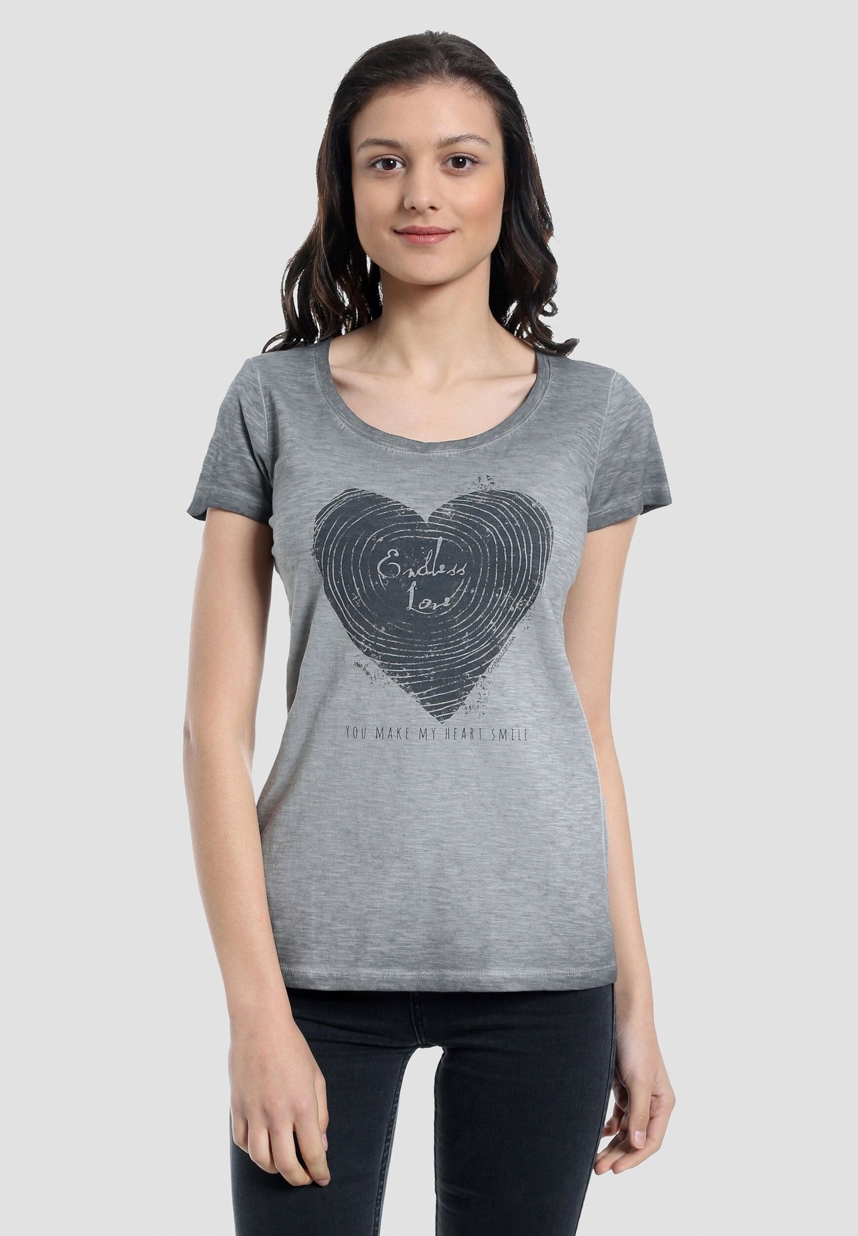 T-shirt in cotone biologico tinto a freddo