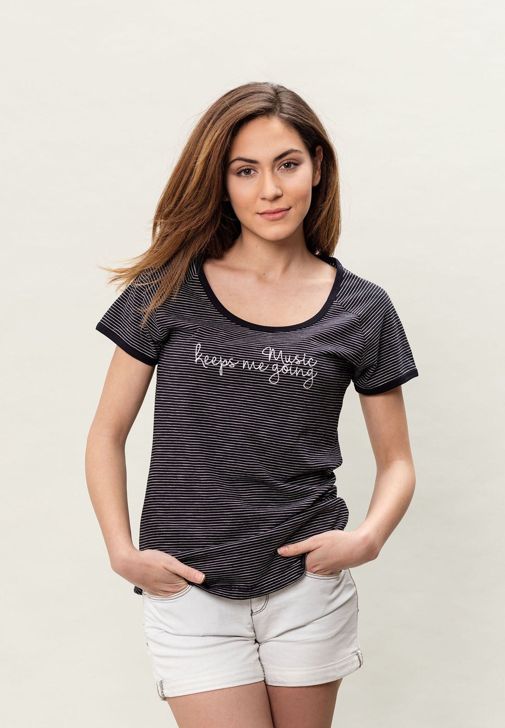 T-shirt a righe in cotone biologico