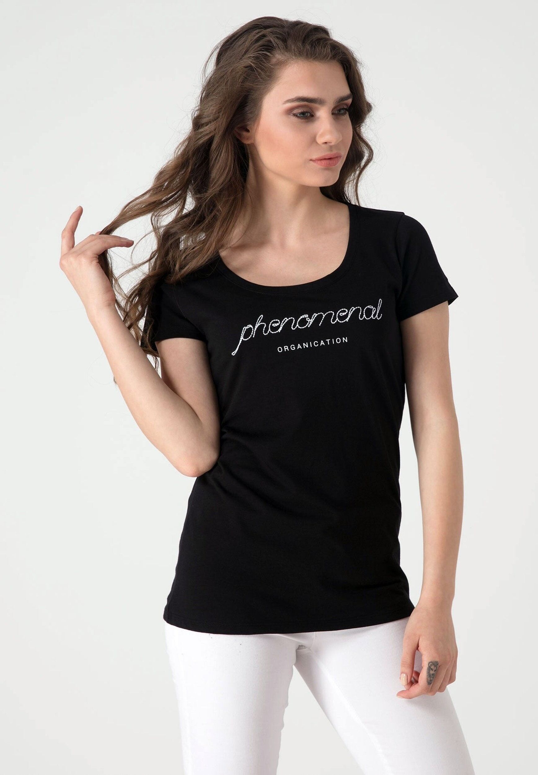 T-shirt in cotone biologico con ricamo