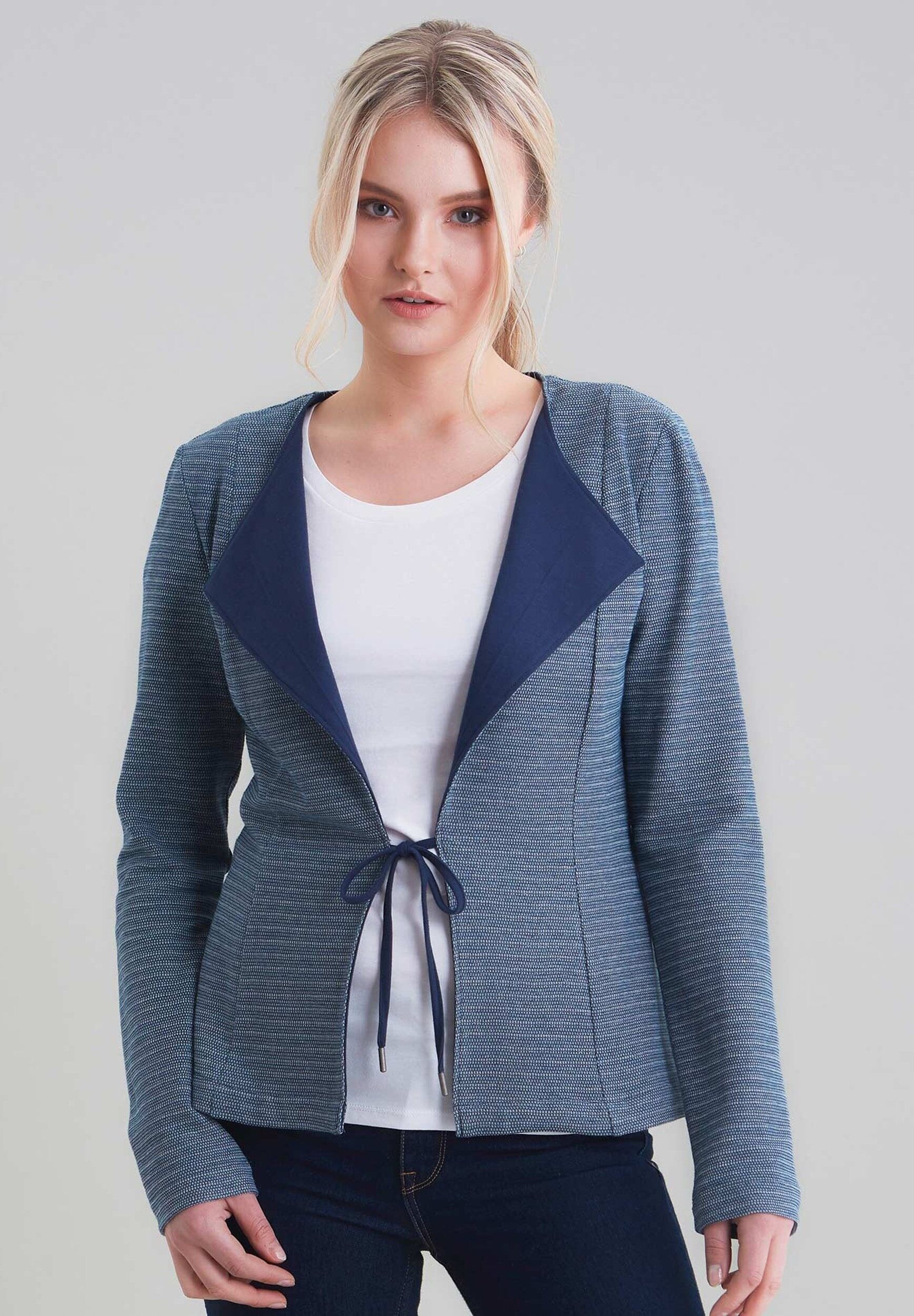 Blazer in felpa dal look alla moda realizzato in cotone biologico
