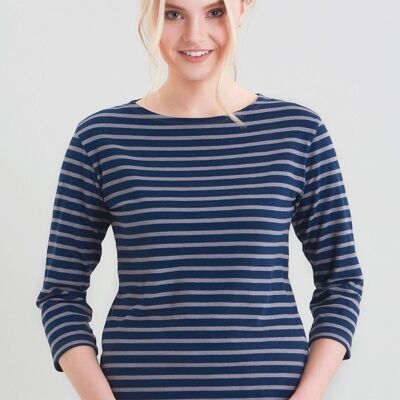 3/4 sleeve with boat neck made of organic cotton