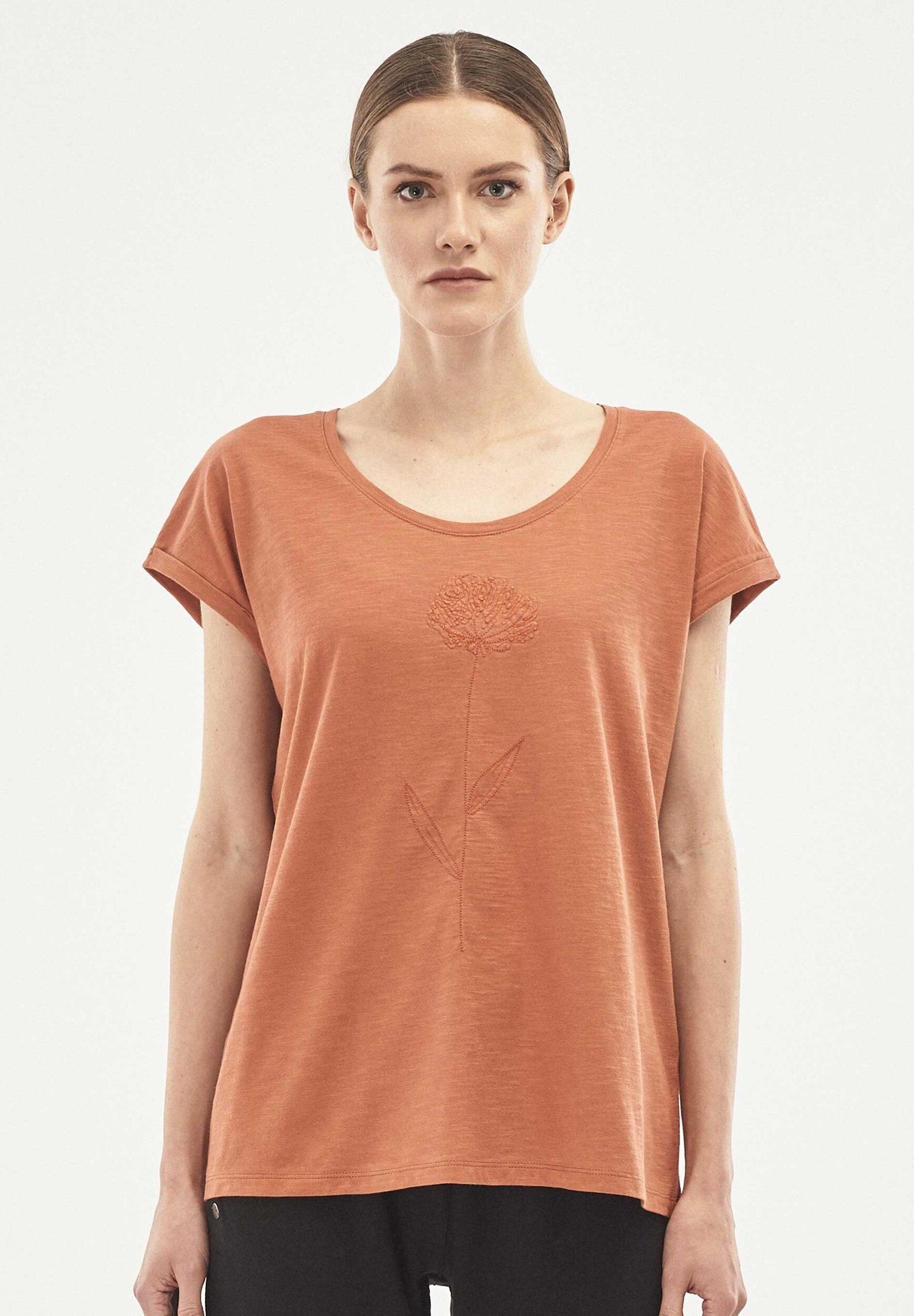 T-Shirt aus Bio-Baumwolle mit Stickerei