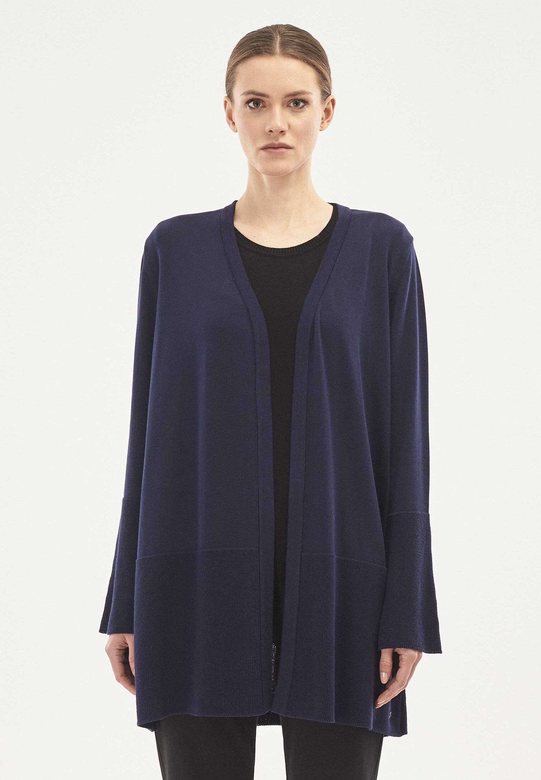 Giacca lavorata a maglia in cotone biologico