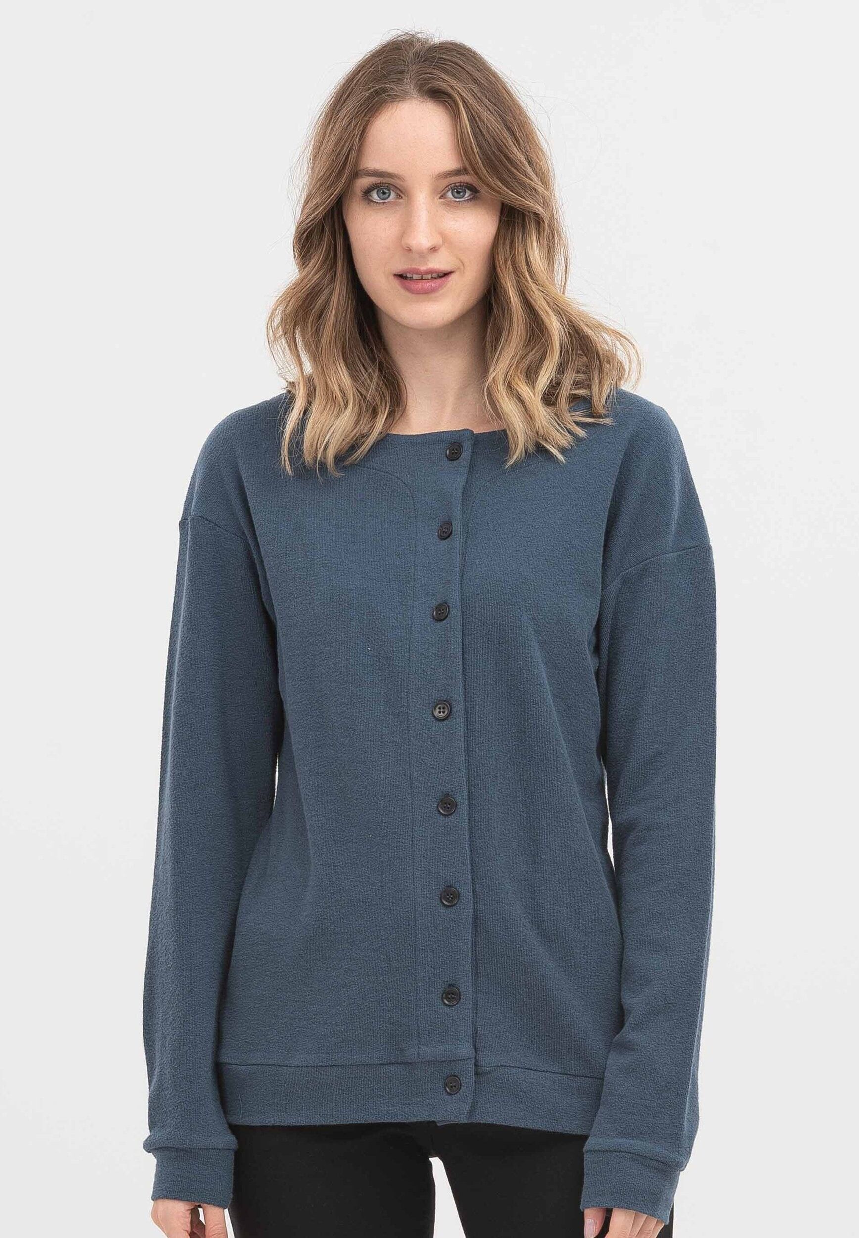 Cardigan in jersey di cotone biologico