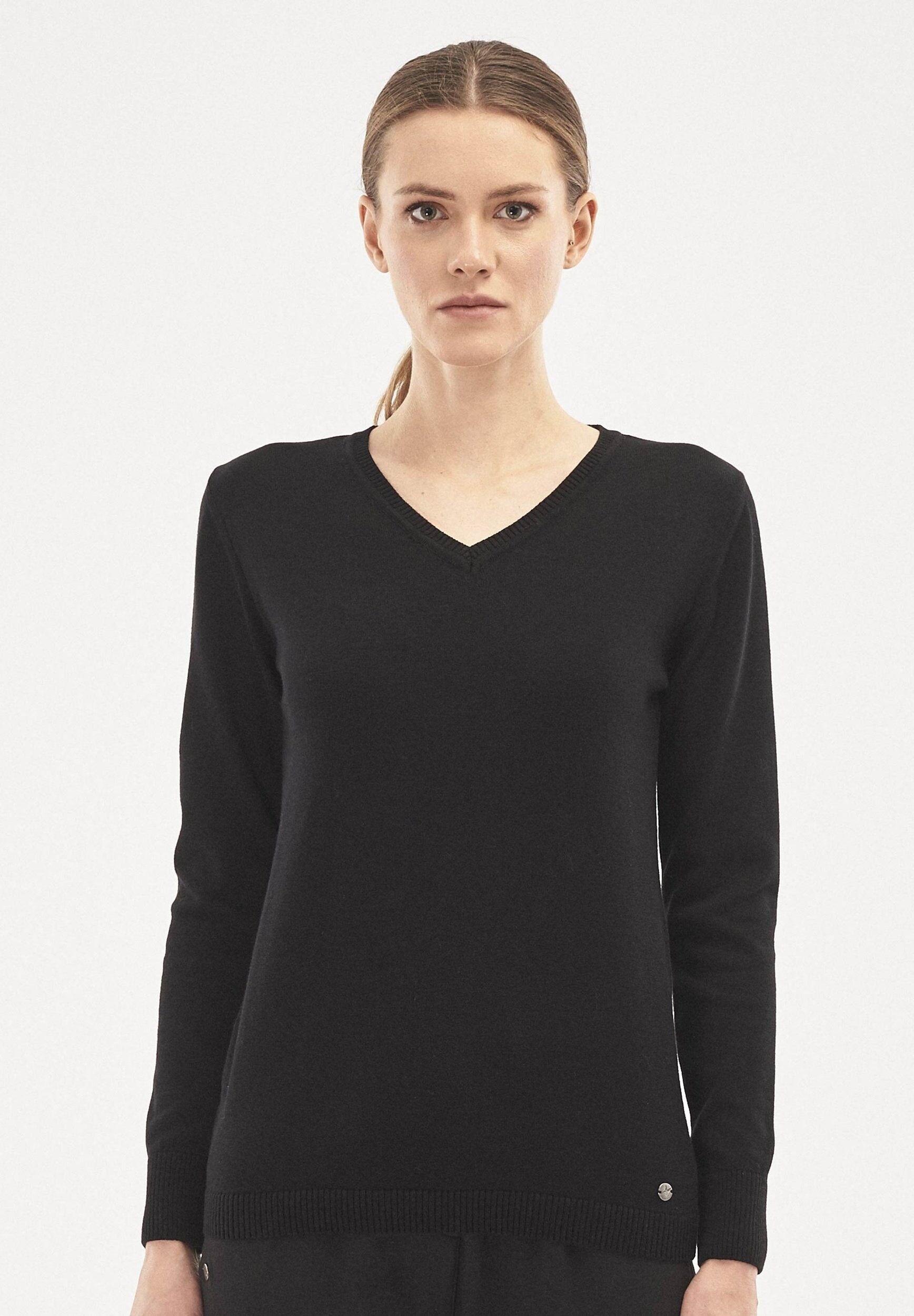 Maglia scollo a V in cotone biologico