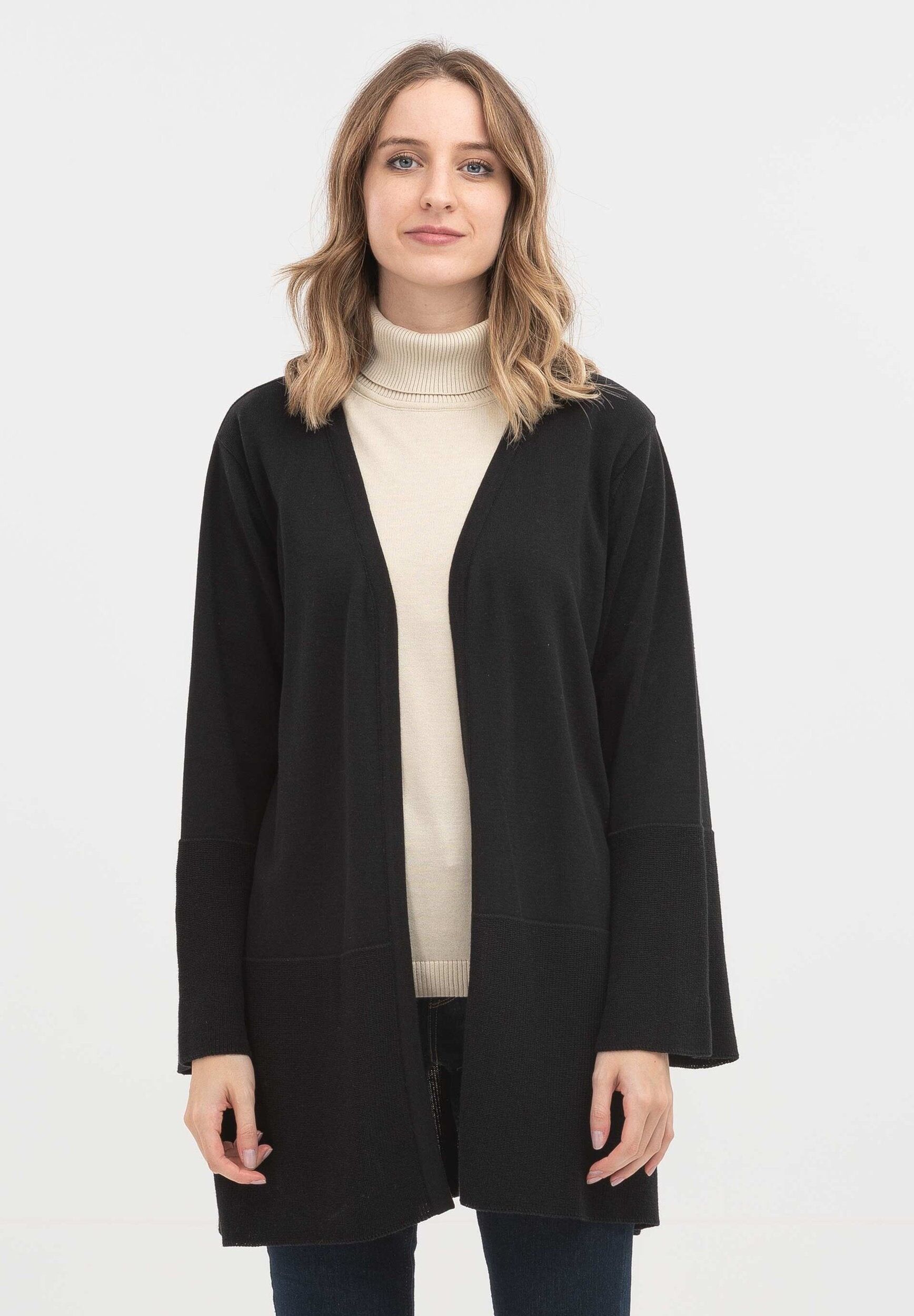 Giacca lavorata a maglia in cotone biologico