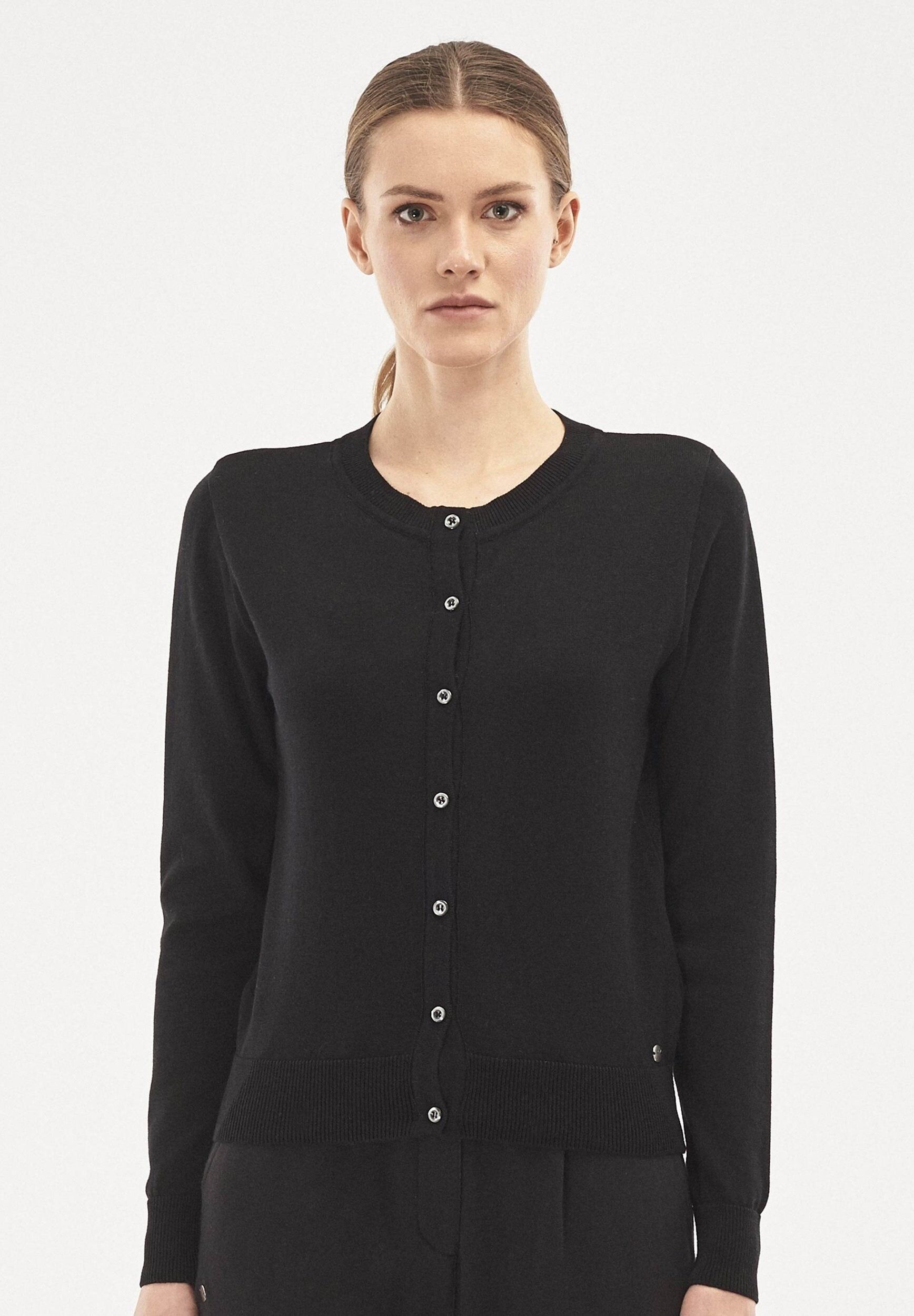 Cardigan in cotone biologico con abbottonatura