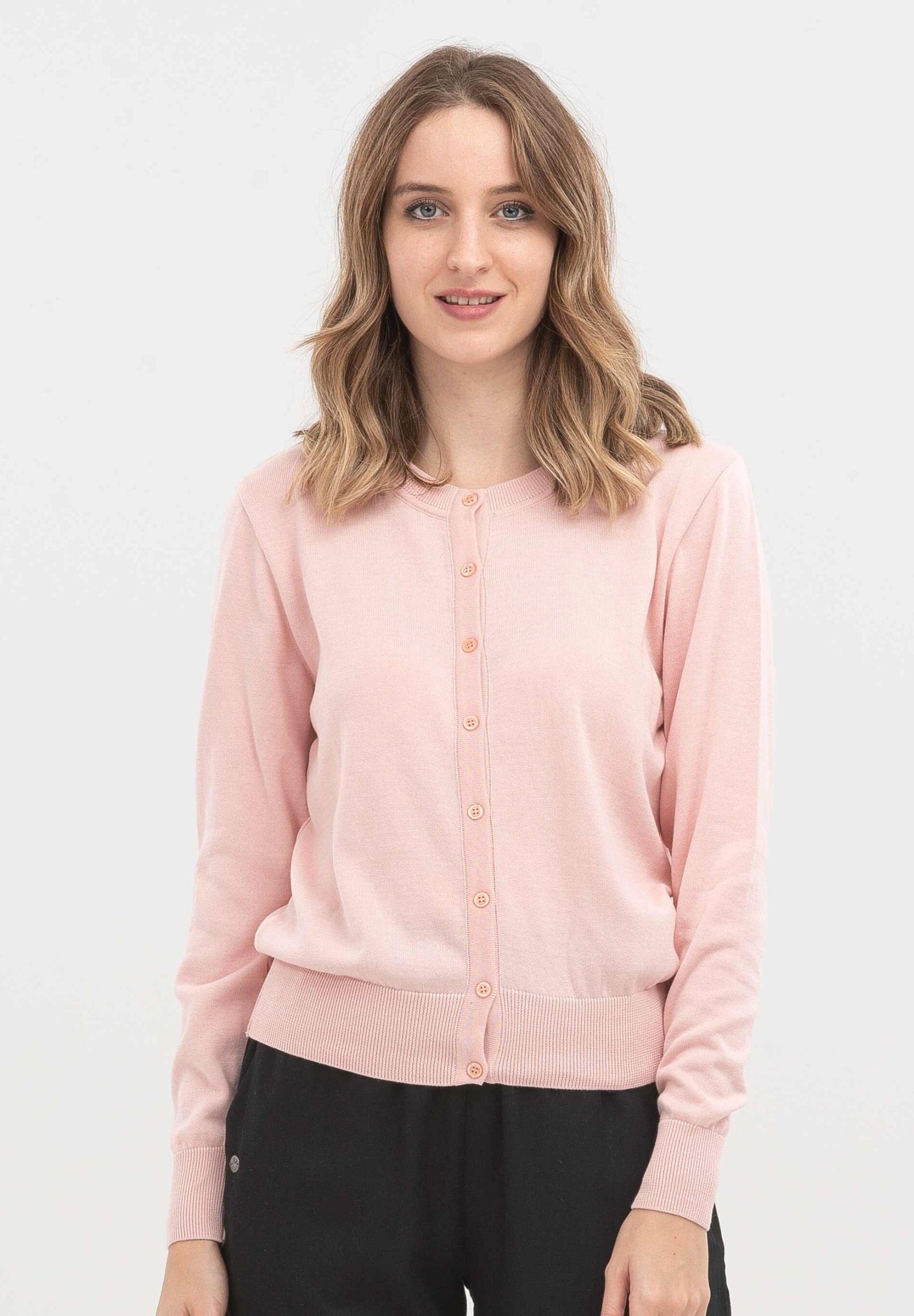 Cardigan in cotone biologico con abbottonatura