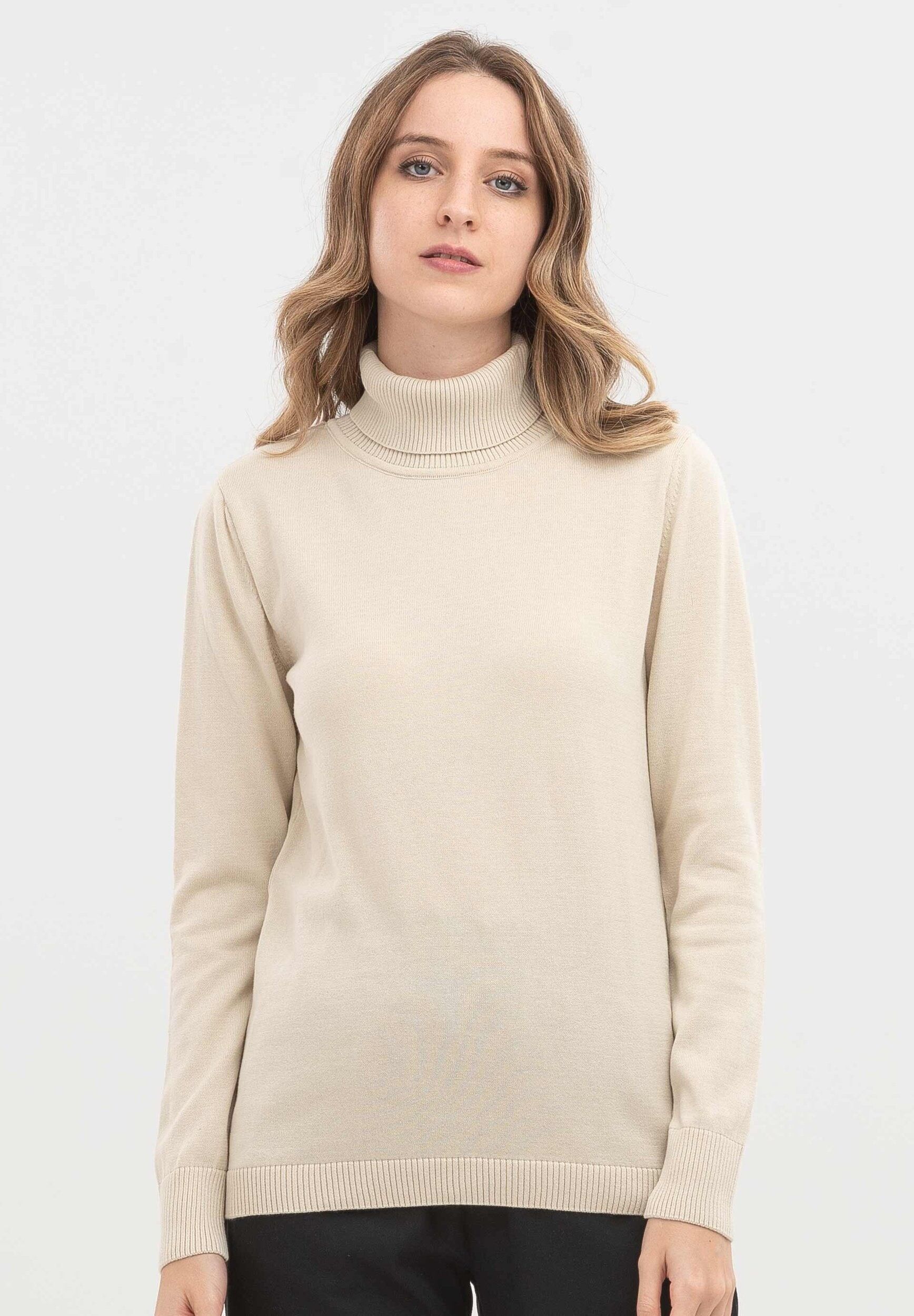 Maglia dolcevita in cotone biologico