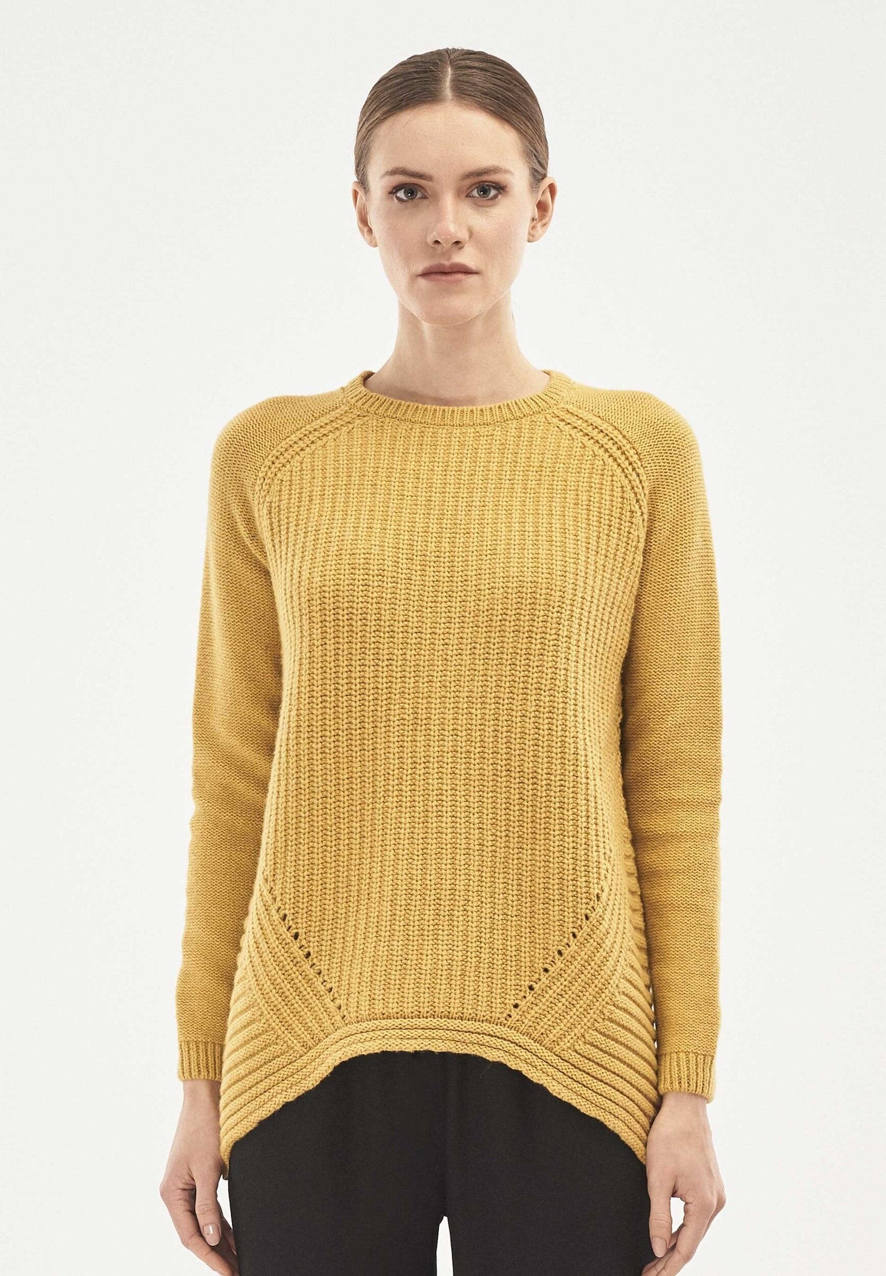 Maglione realizzato in lana merino biologica e cotone biologico