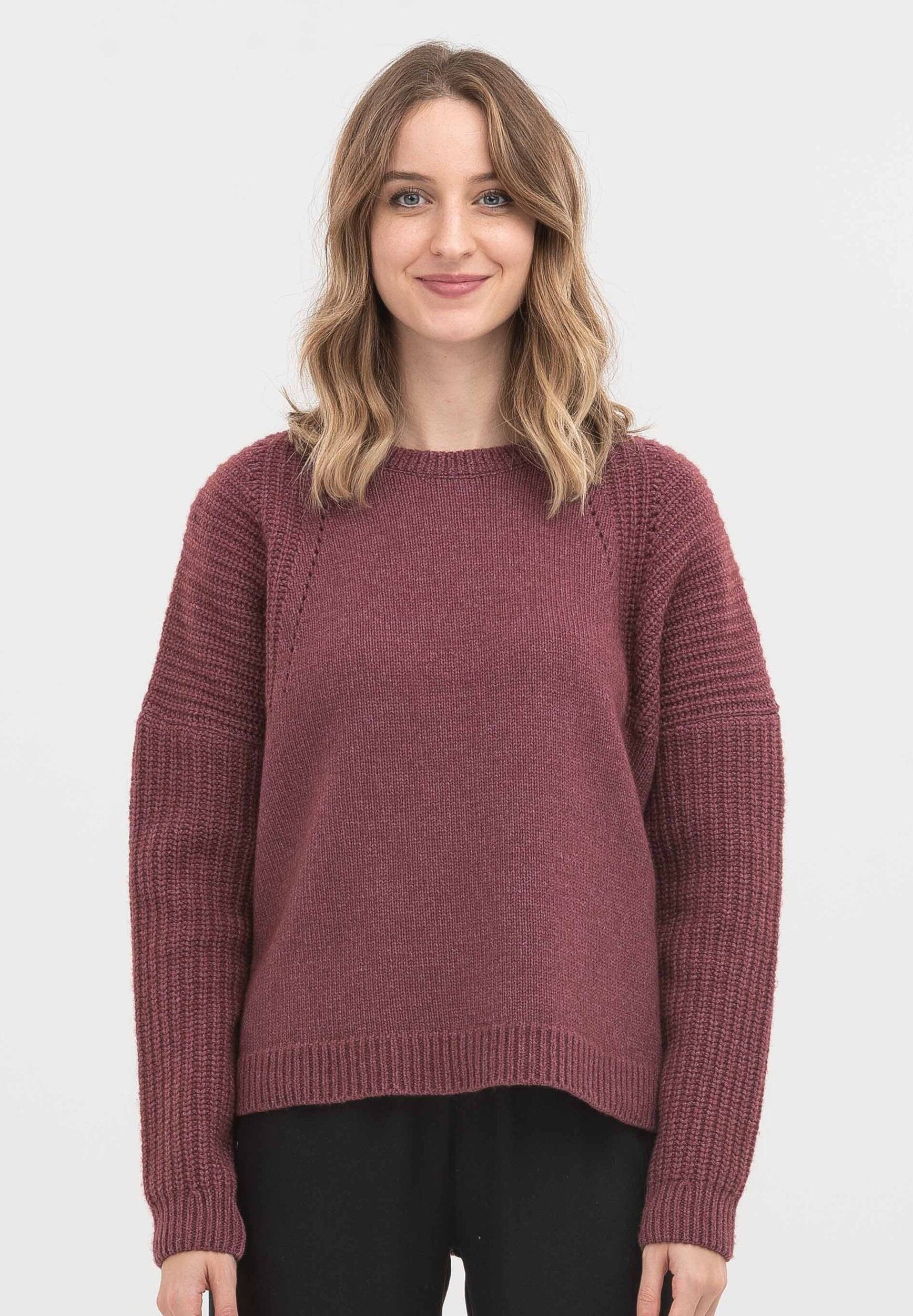 Maglione realizzato in lana merino biologica e cotone biologico