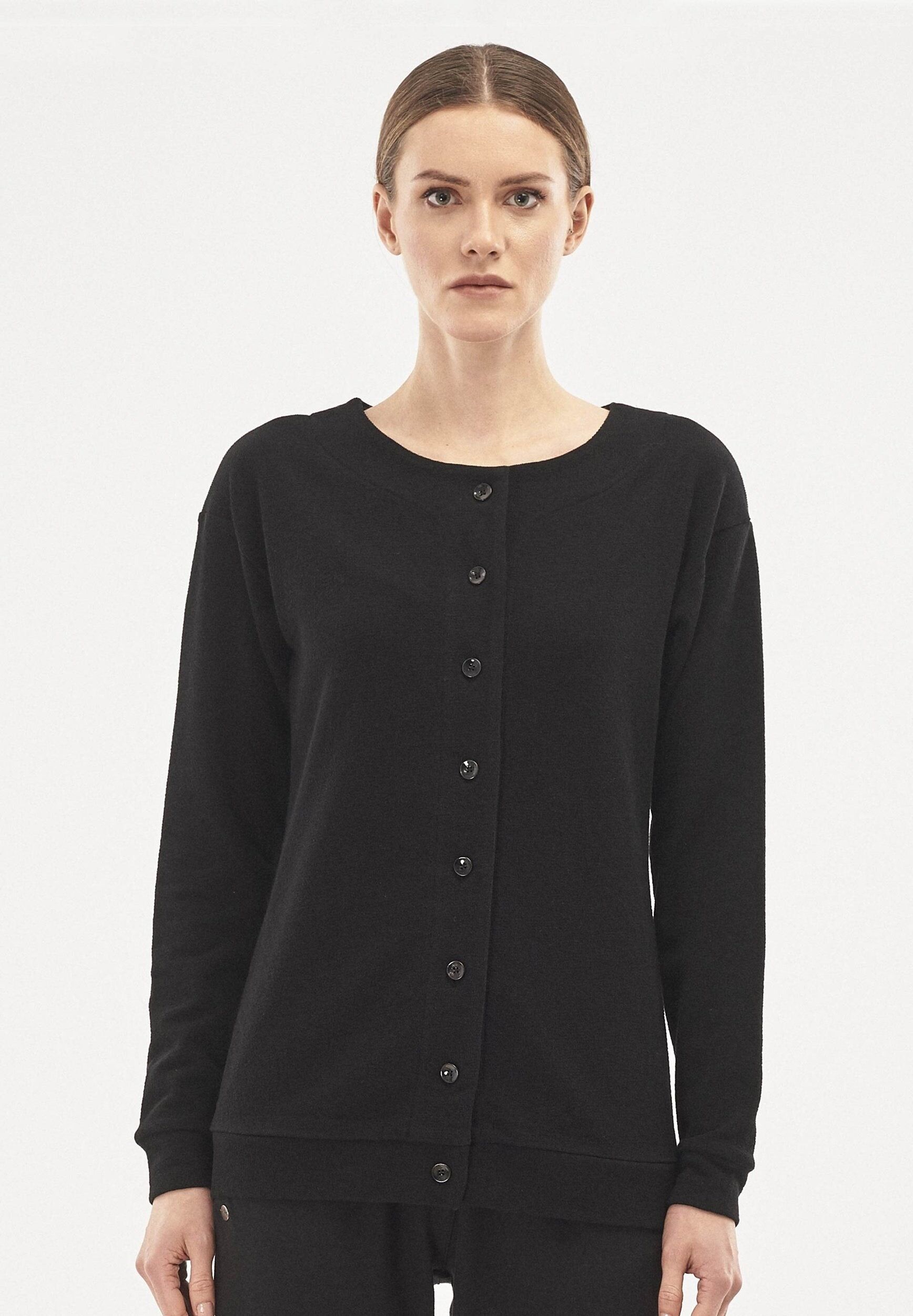 Cardigan in jersey di cotone biologico