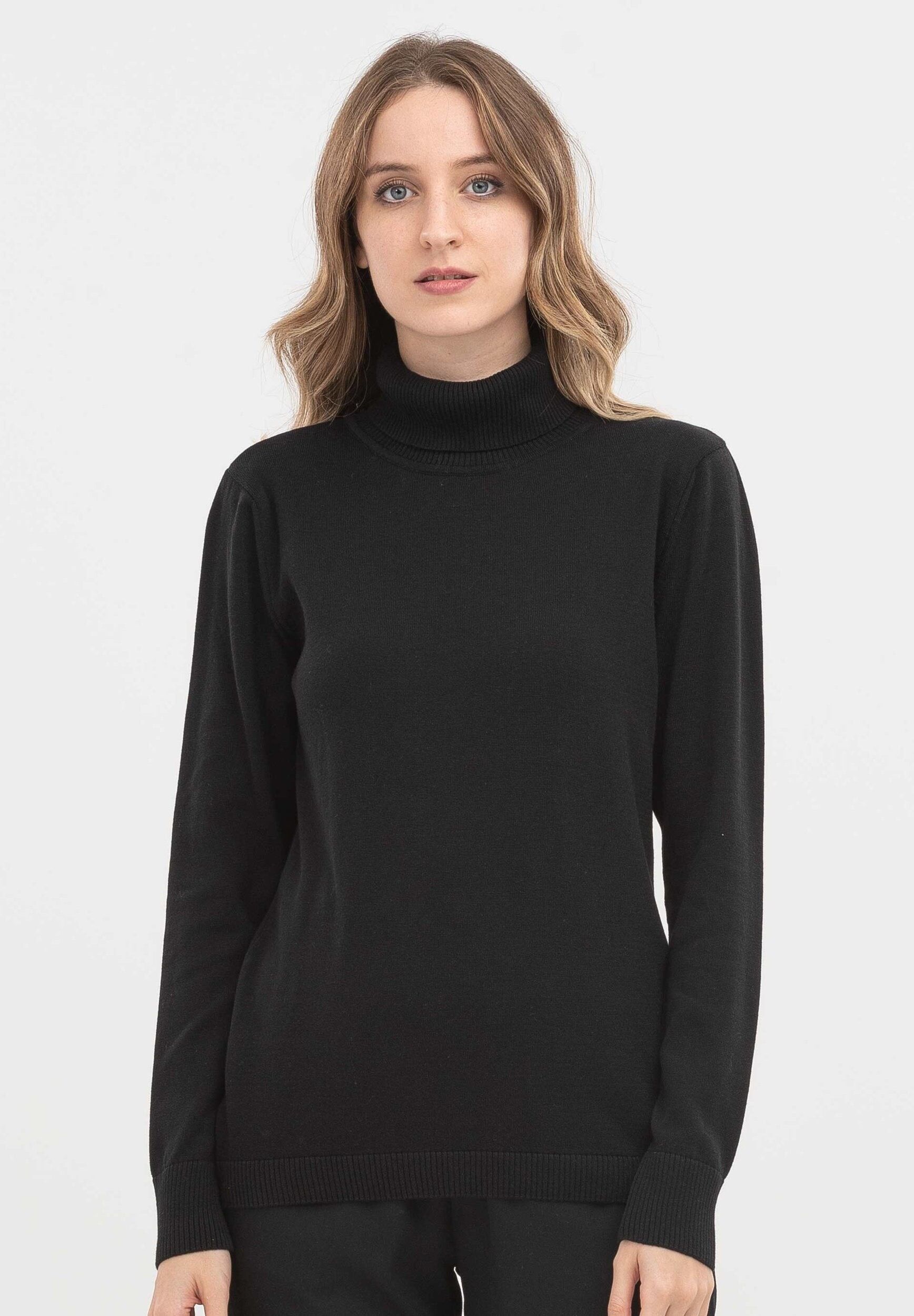 Maglia dolcevita in cotone biologico