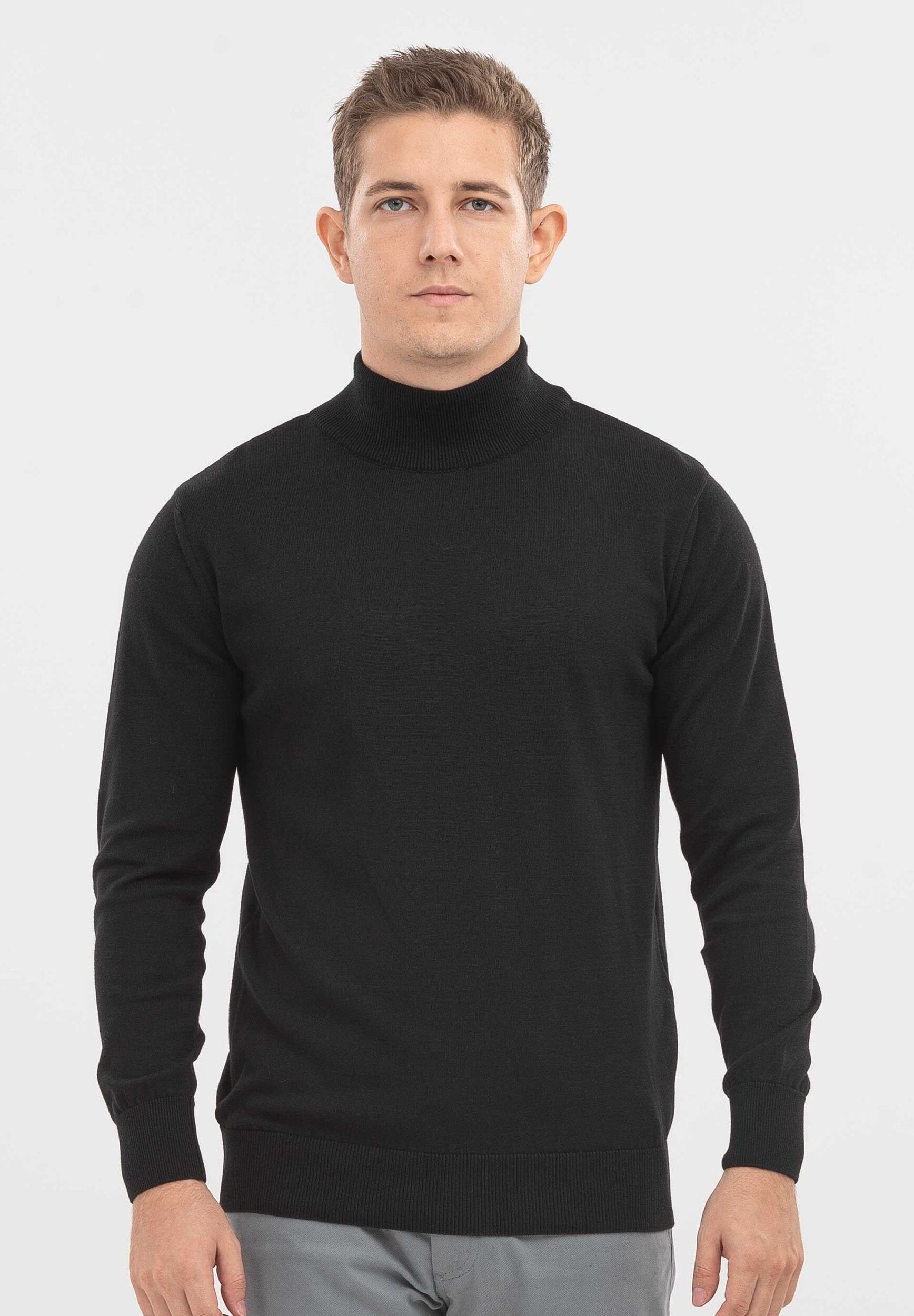 Maglia in cotone biologico con collo alto