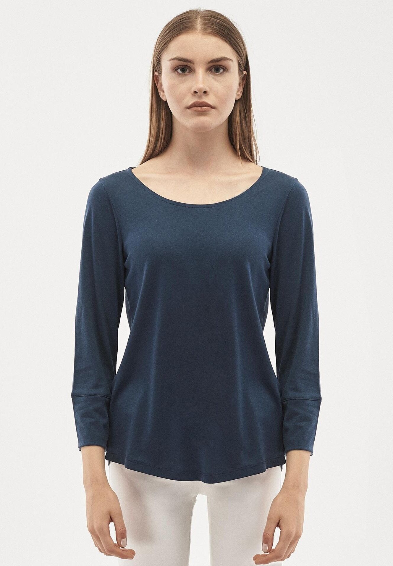 T-shirt realizzata in misto lyocell TENCEL™ con maniche a 3/4