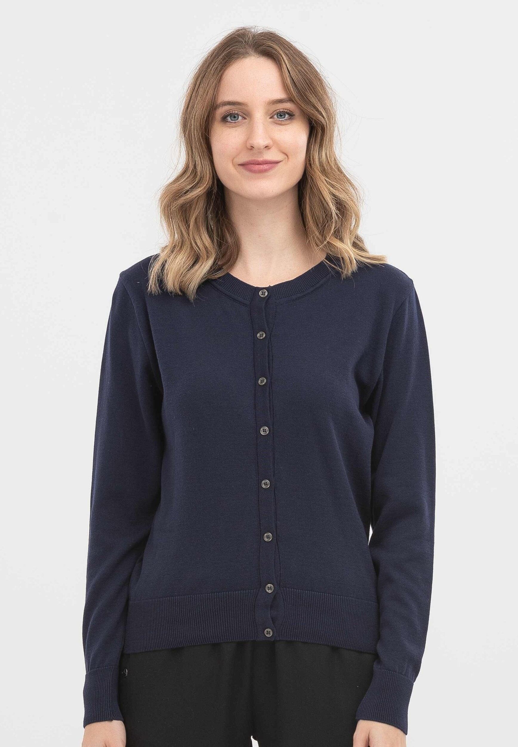 Cardigan in cotone biologico con abbottonatura