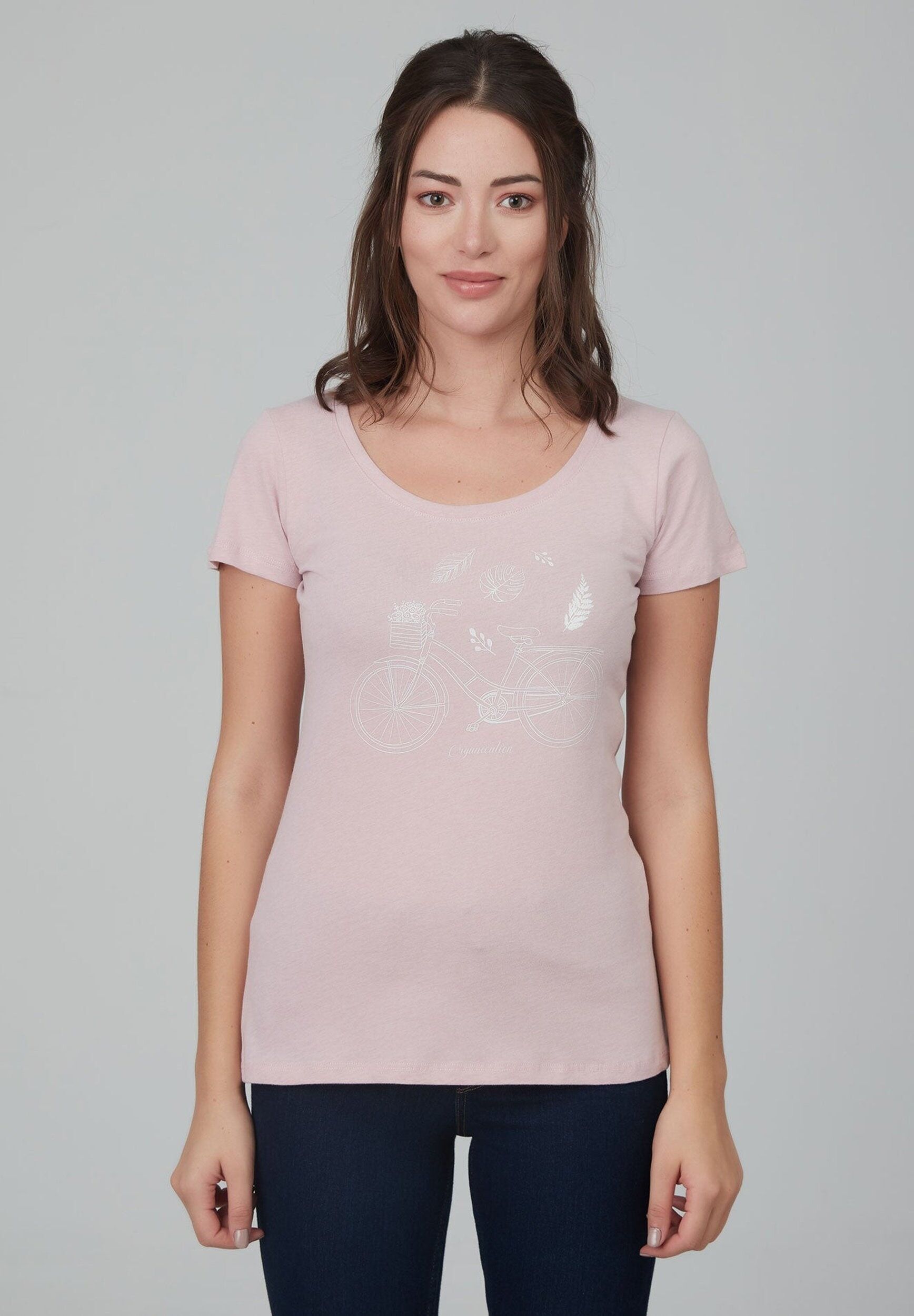 Camicia con stampa di foglie in cotone biologico