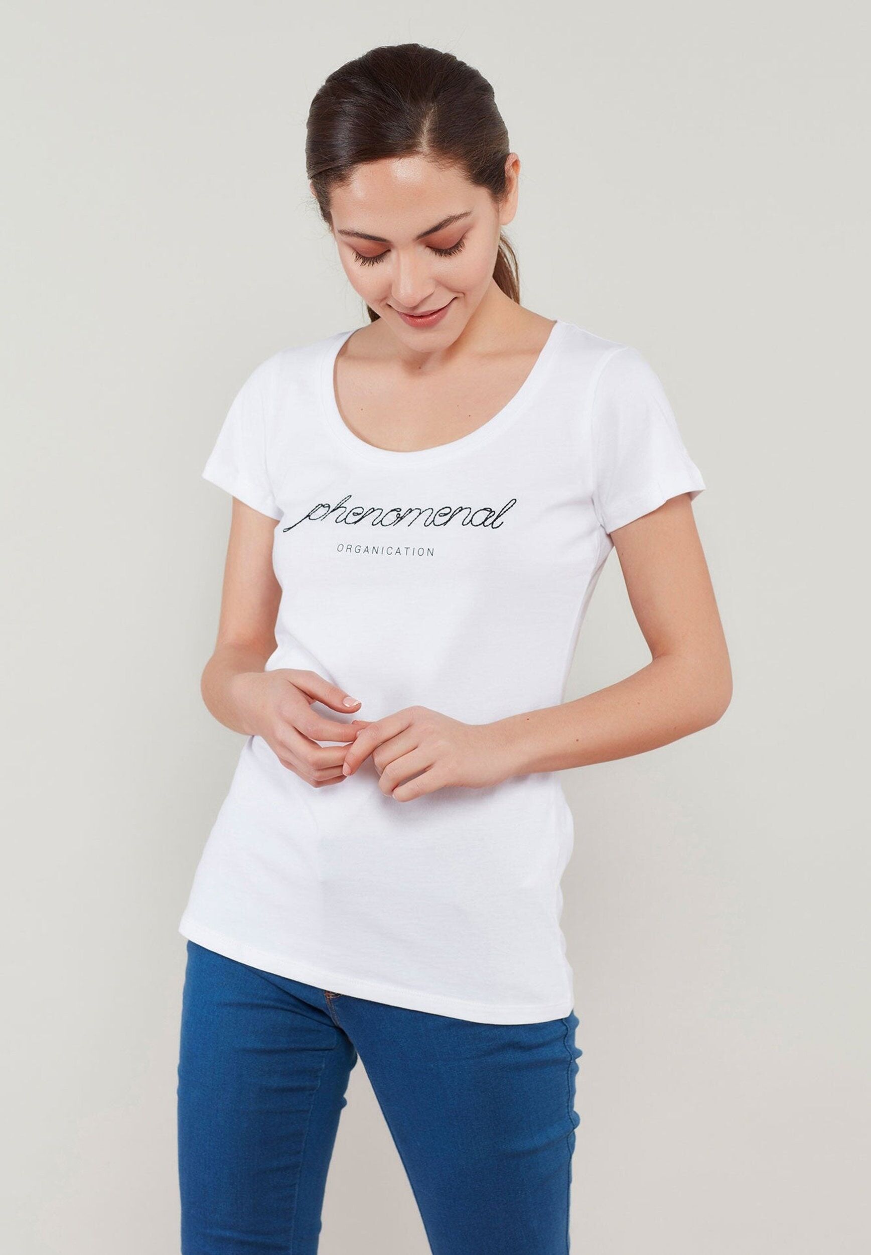 T-shirt in cotone biologico con ricamo