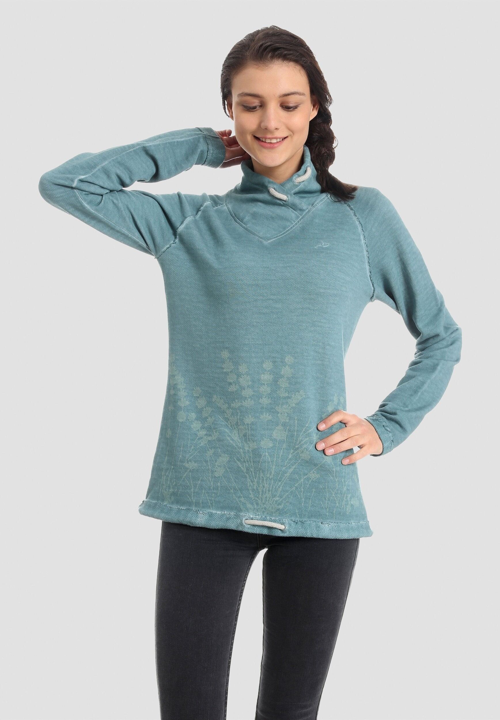 Felpa in cotone biologico con collo alto