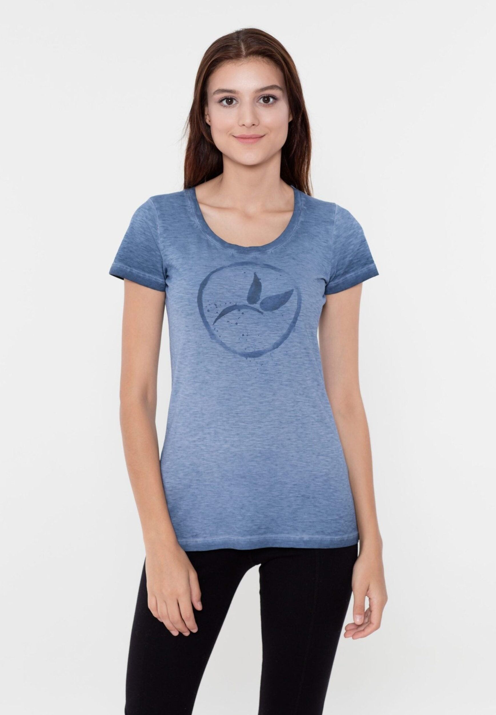 T-shirt in cotone biologico tinto a freddo