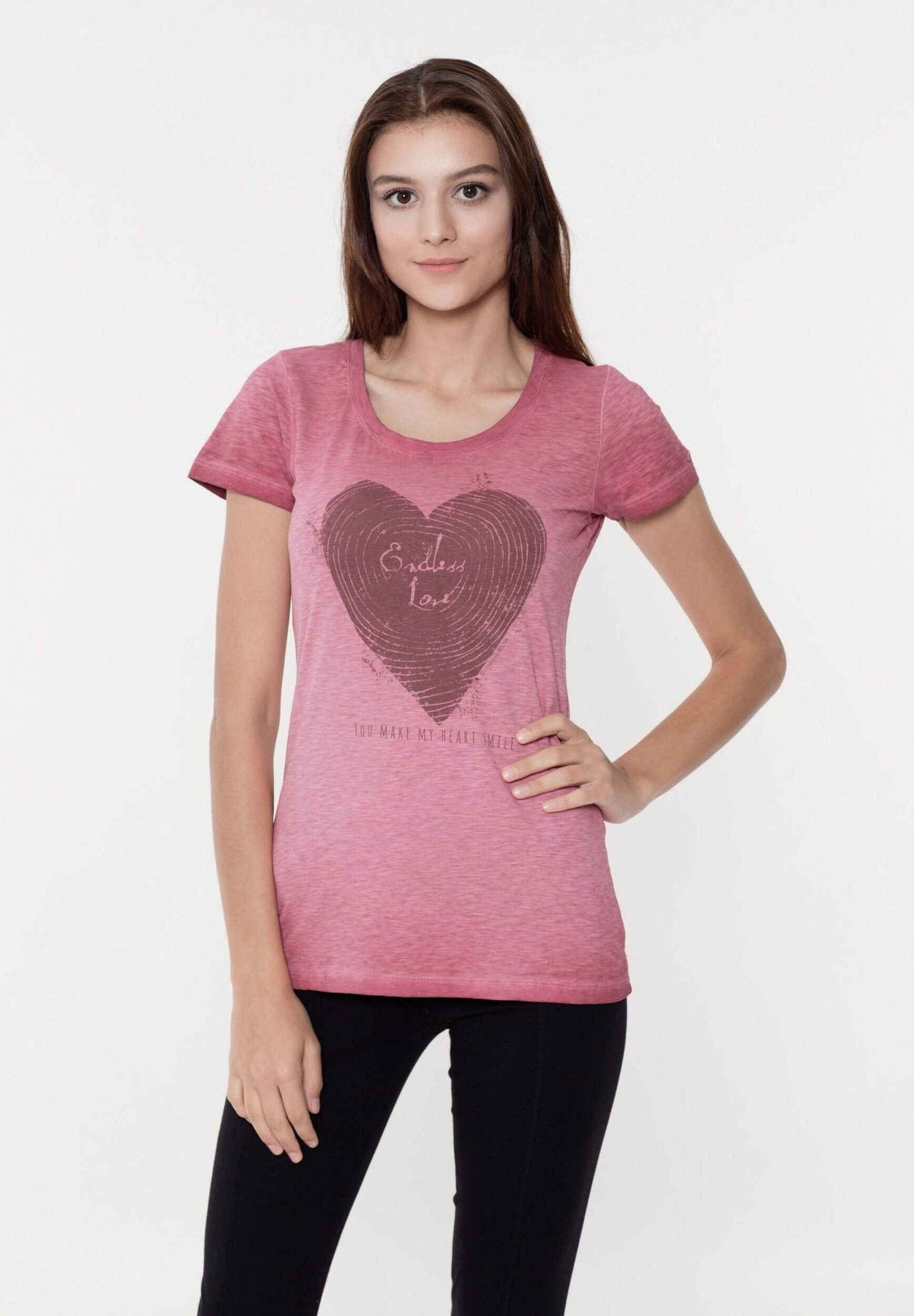 T-shirt in cotone biologico tinto a freddo