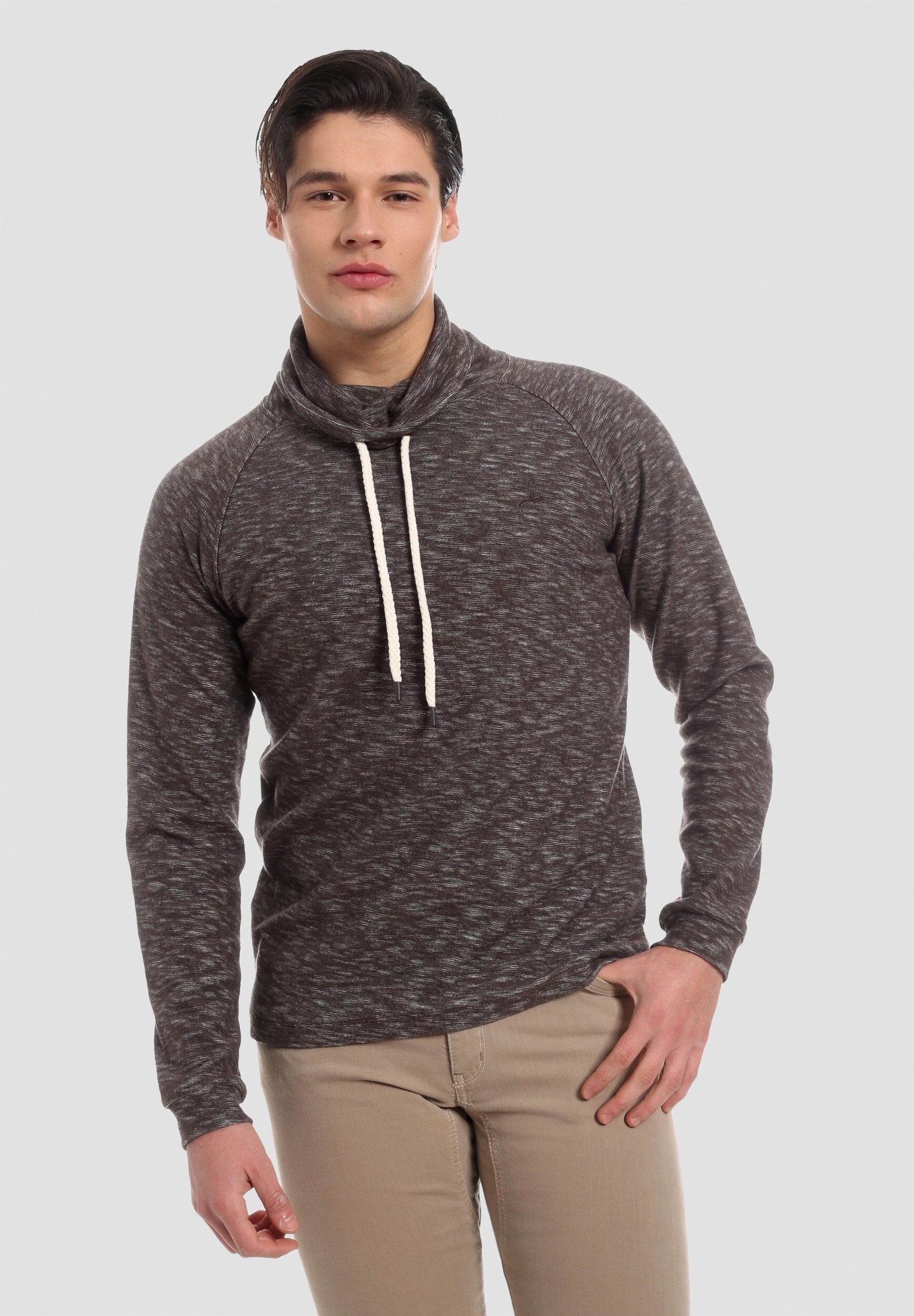 Felpa in cotone biologico con collo alto