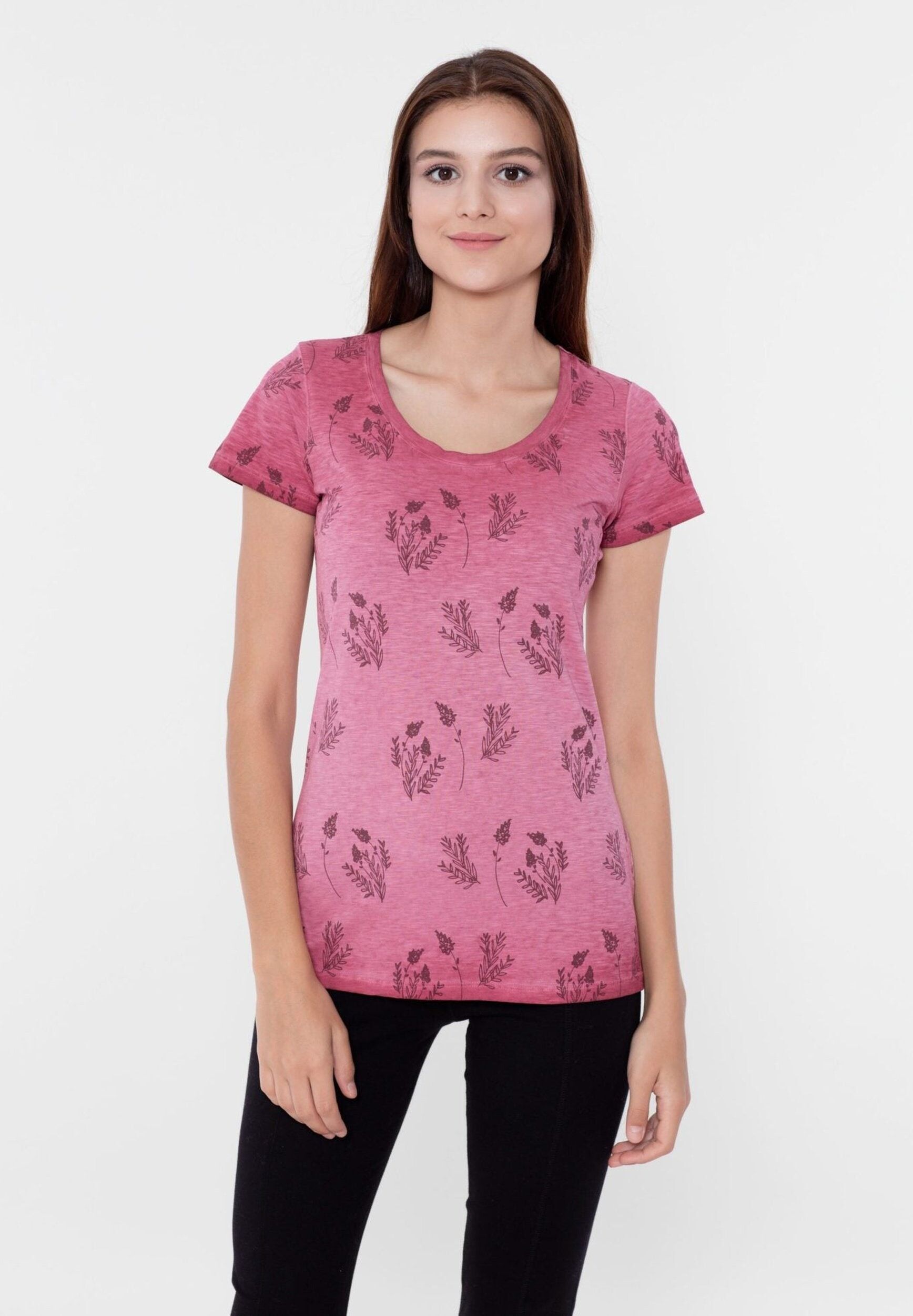 T-shirt in cotone biologico tinto a freddo