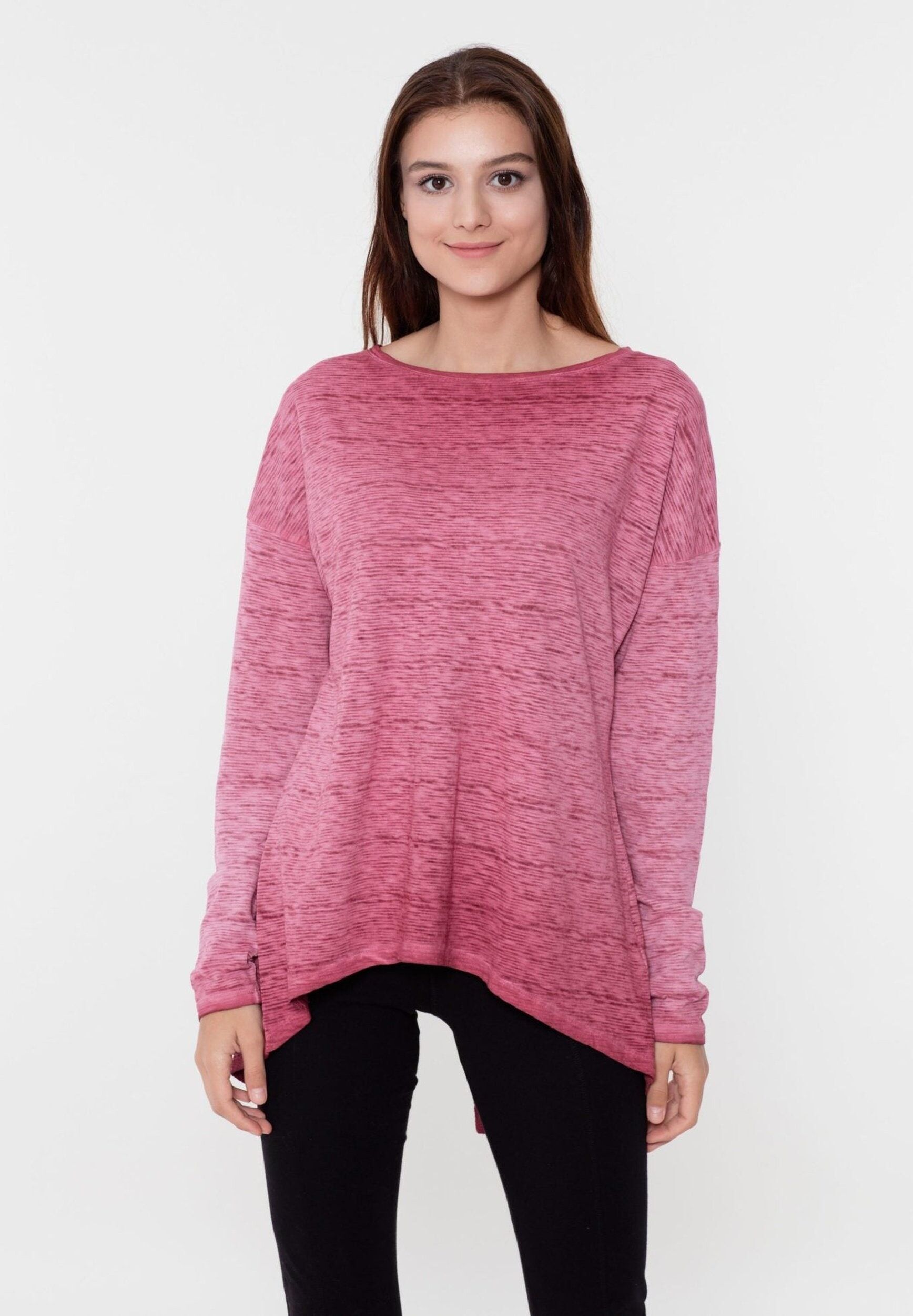 Camicia a maniche lunghe tinta in capo realizzata in cotone biologico