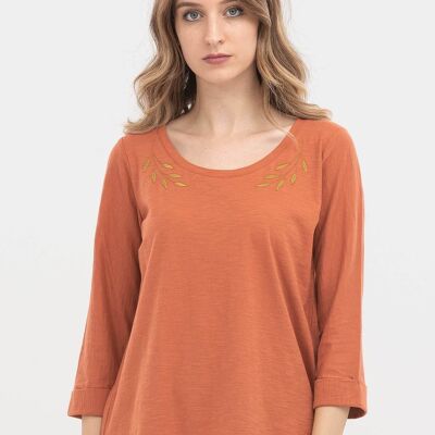 3/4-sleeve shirt made of organic cotton