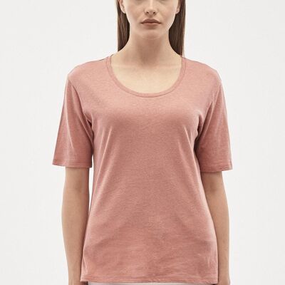 T-shirt made of linen-organic cotton mix