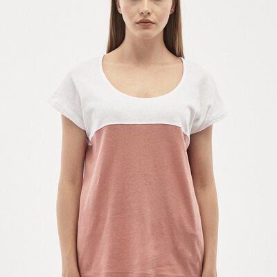 T-shirt made of linen-organic cotton mix