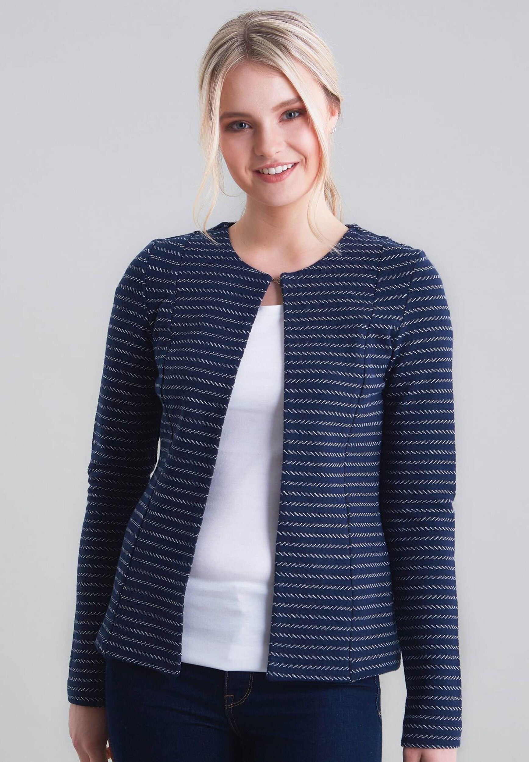 Blazer con design a righe realizzato in cotone biologico