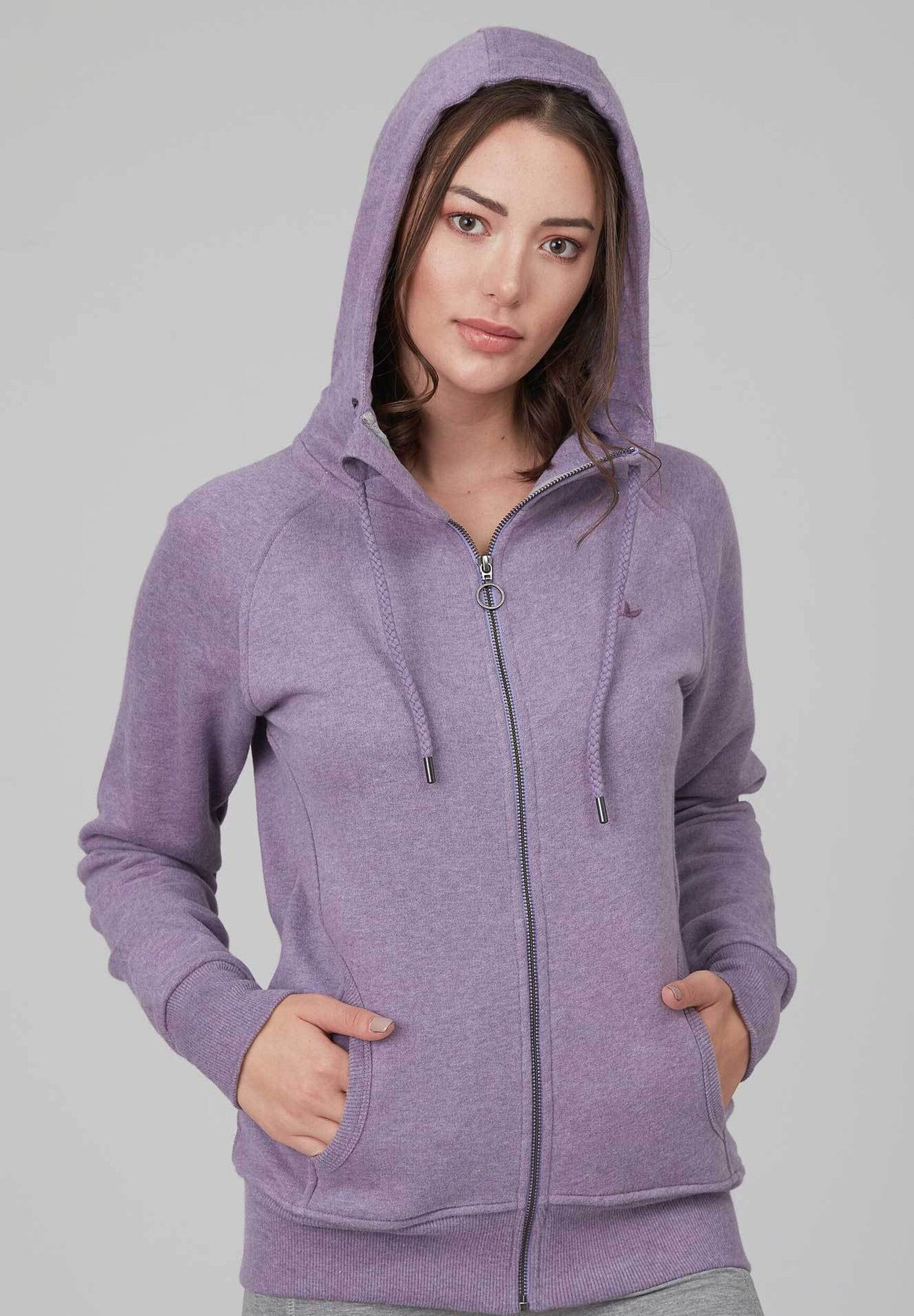 Felpa con cappuccio realizzata in cotone biologico melange