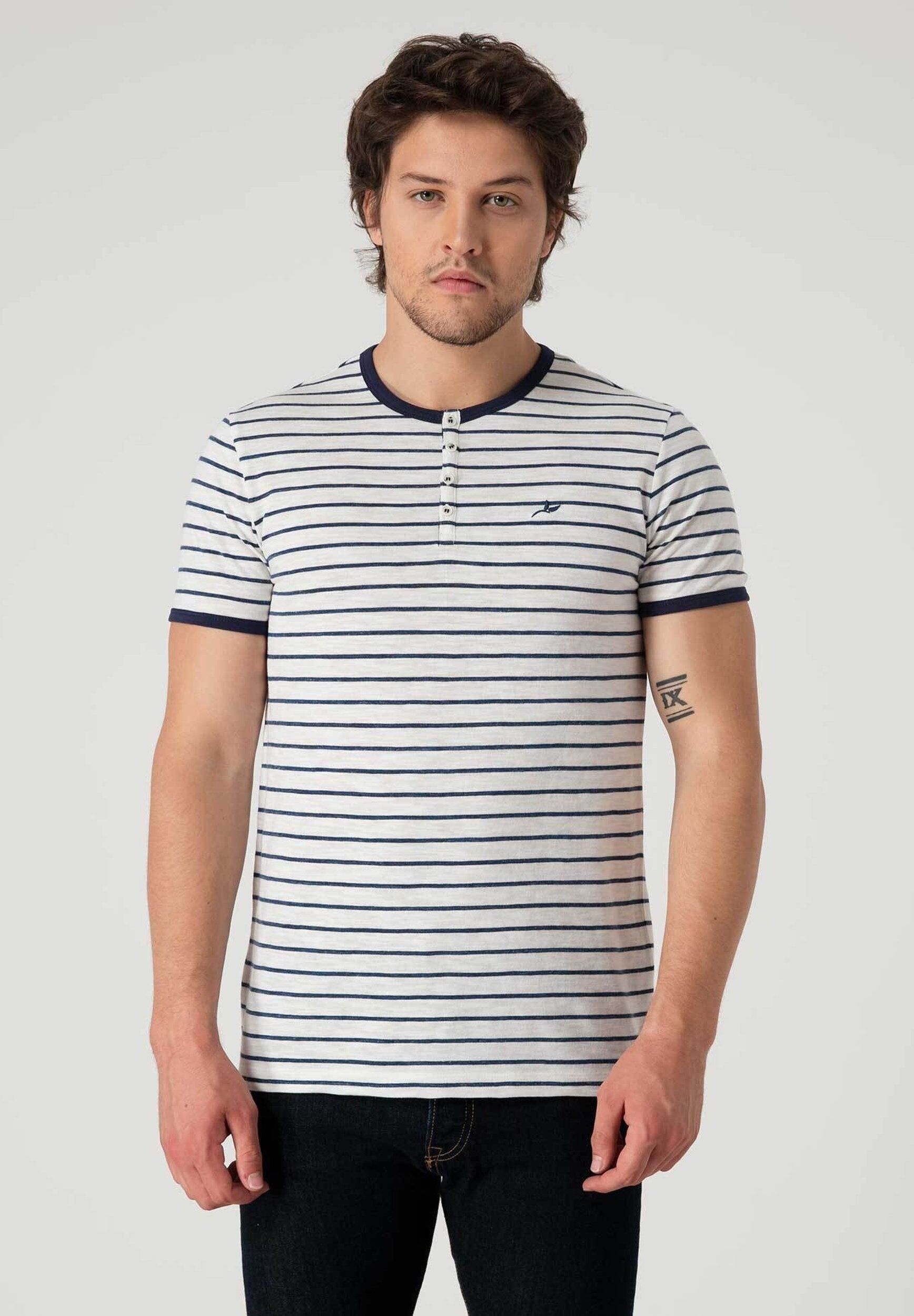 Serafino a righe con abbottonatura