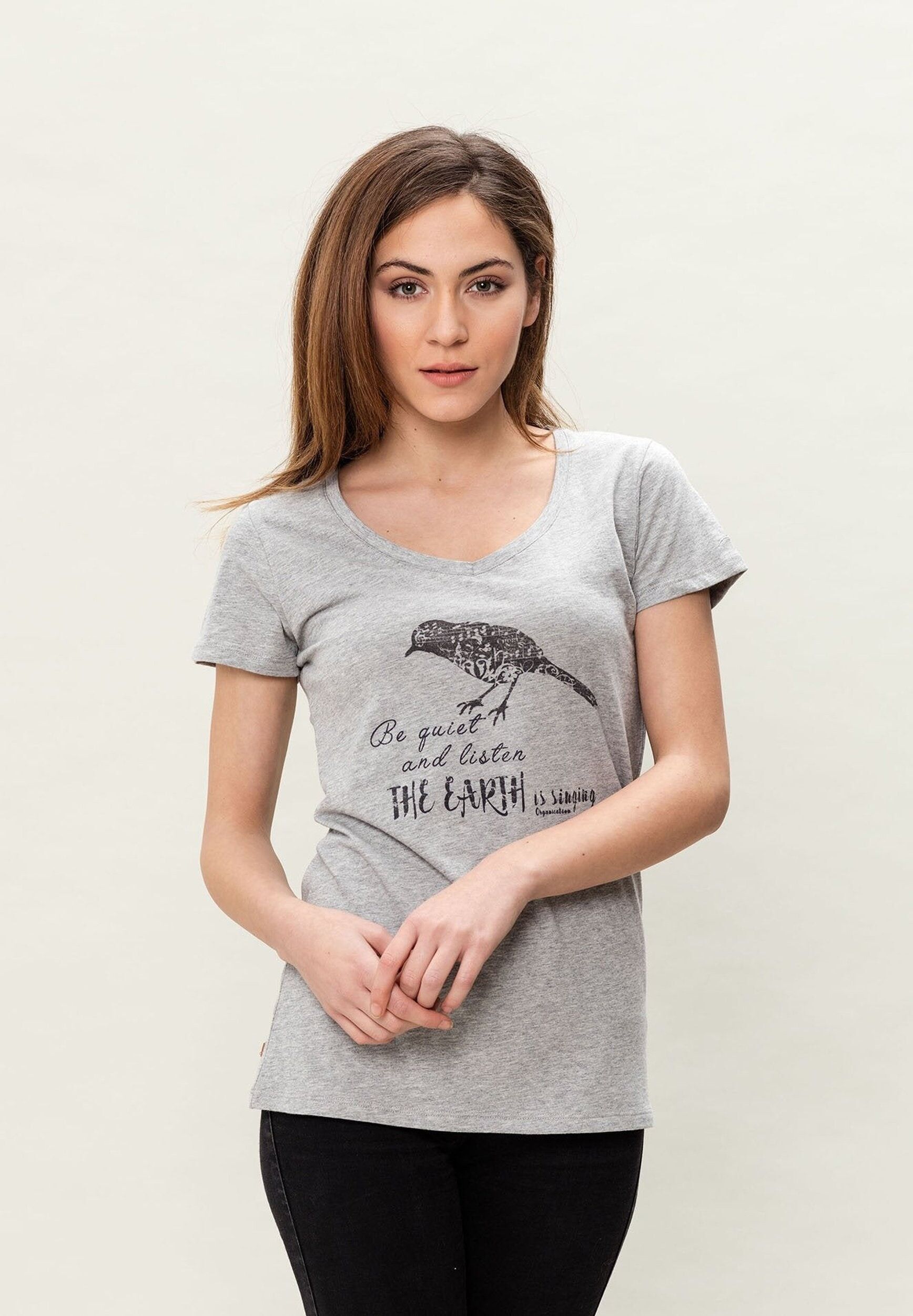 T-shirt da donna con scollo a V