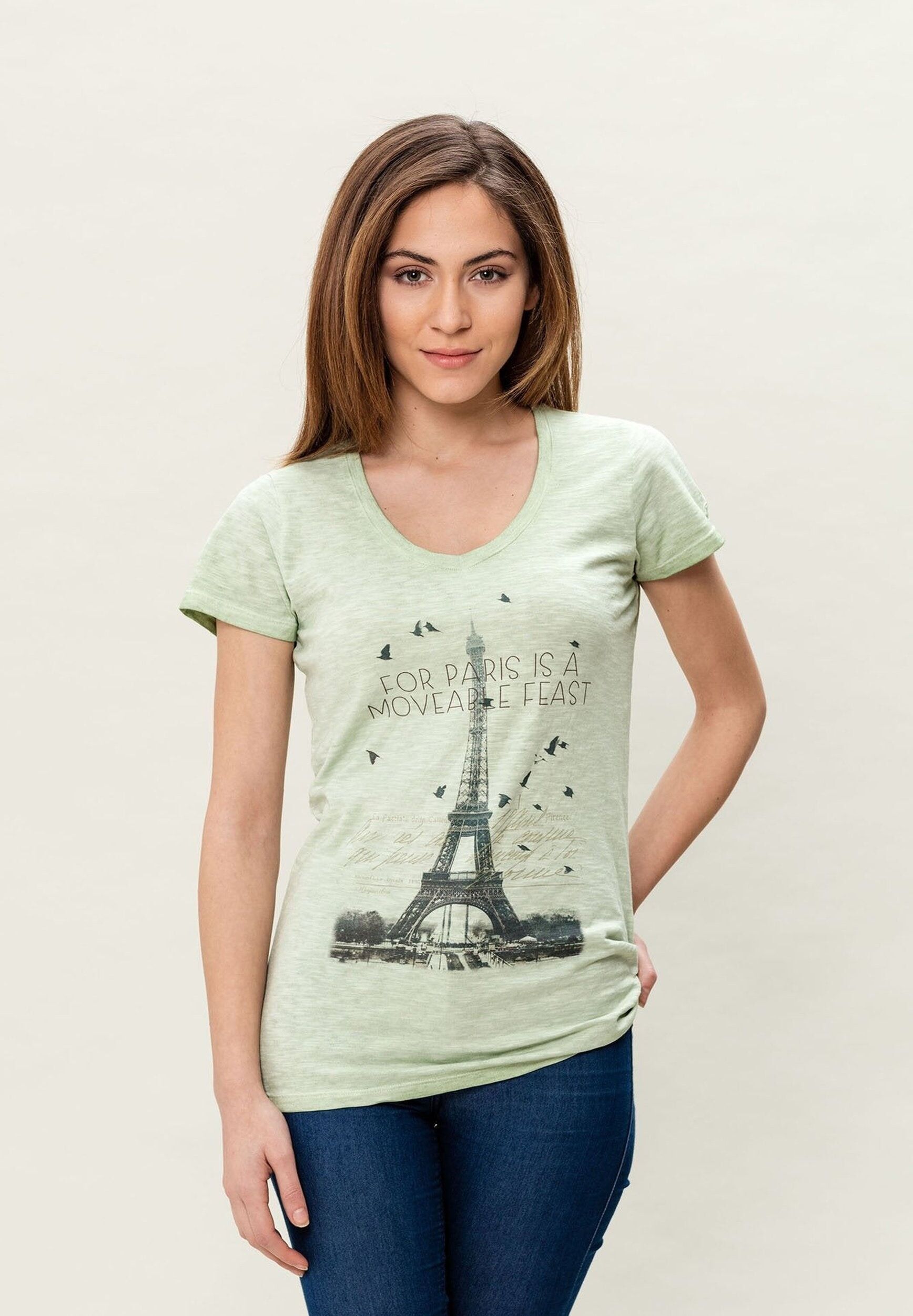 T-shirt in cotone biologico tinto a freddo