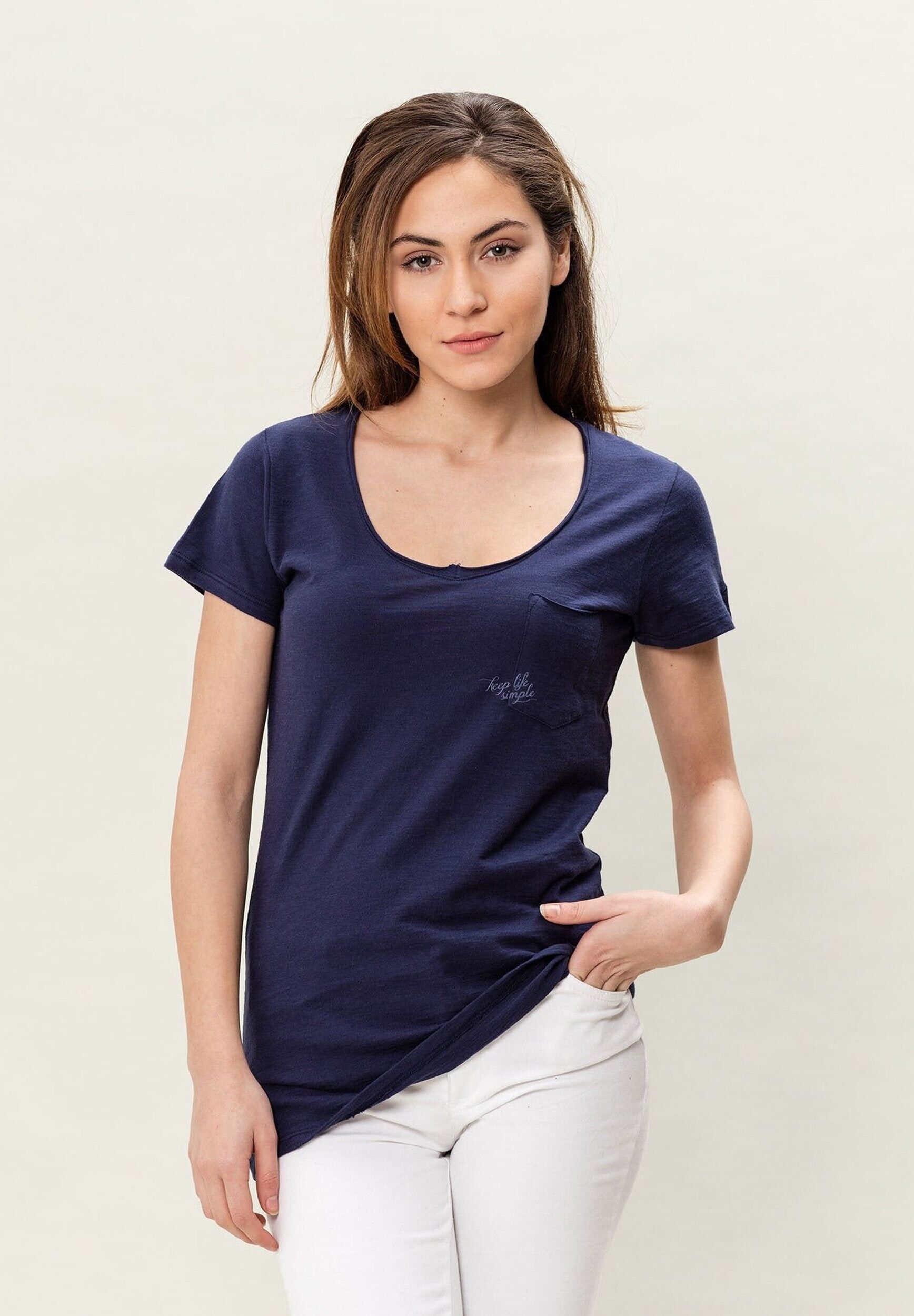 T-shirt in cotone biologico con taschino sul petto